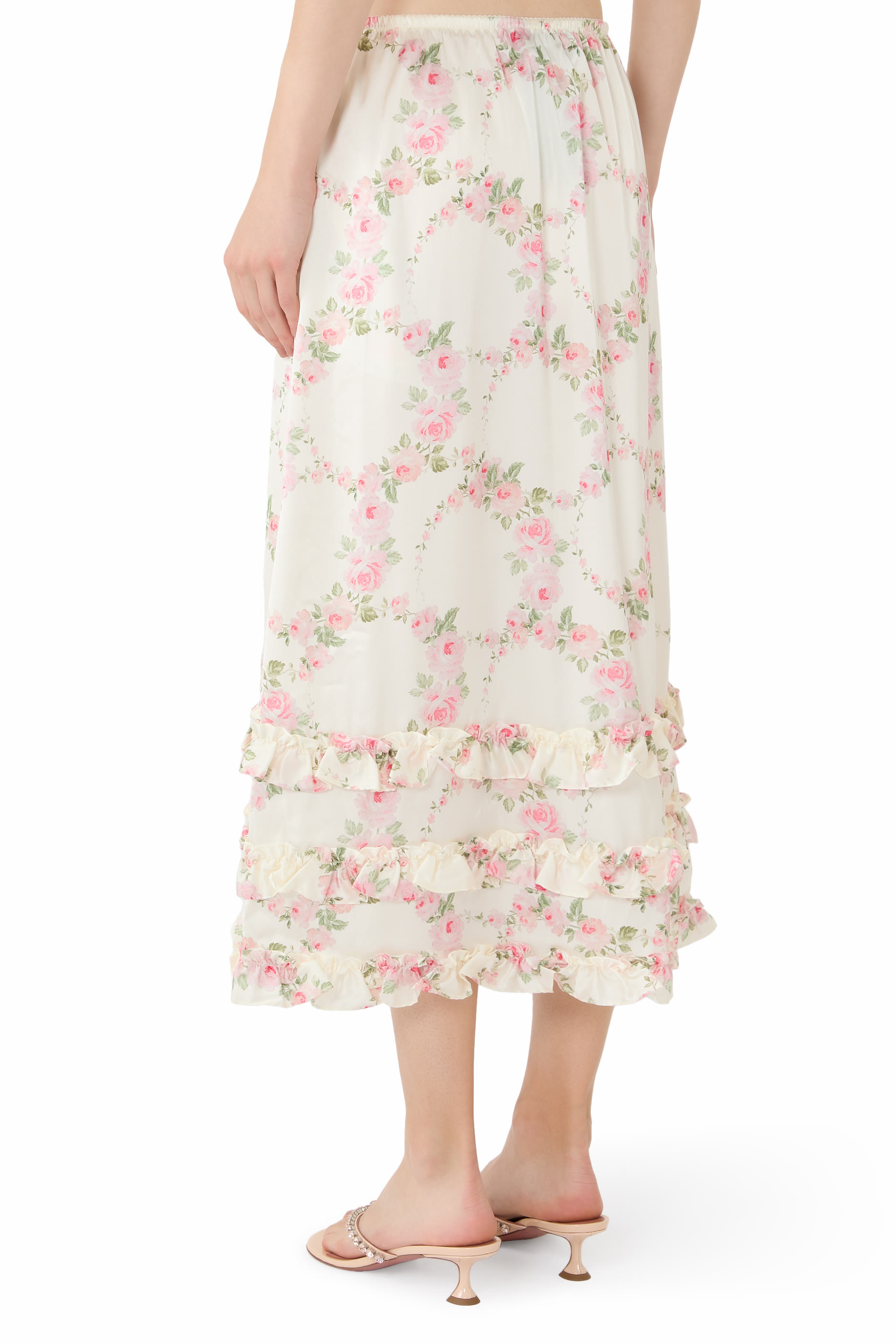  Ruffle Frill Hem Easy Skirt 