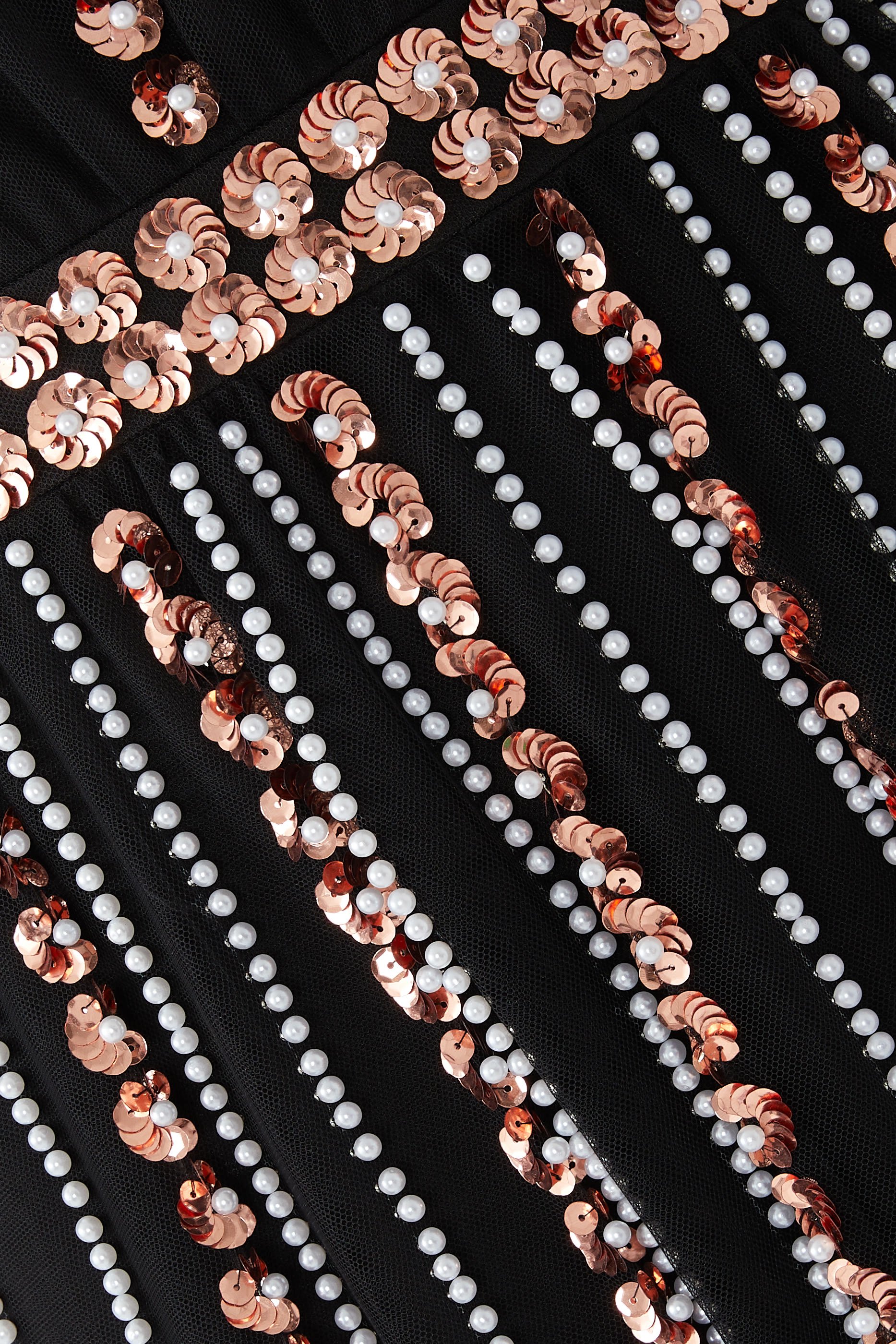 Embellished Long Sleeve Gown