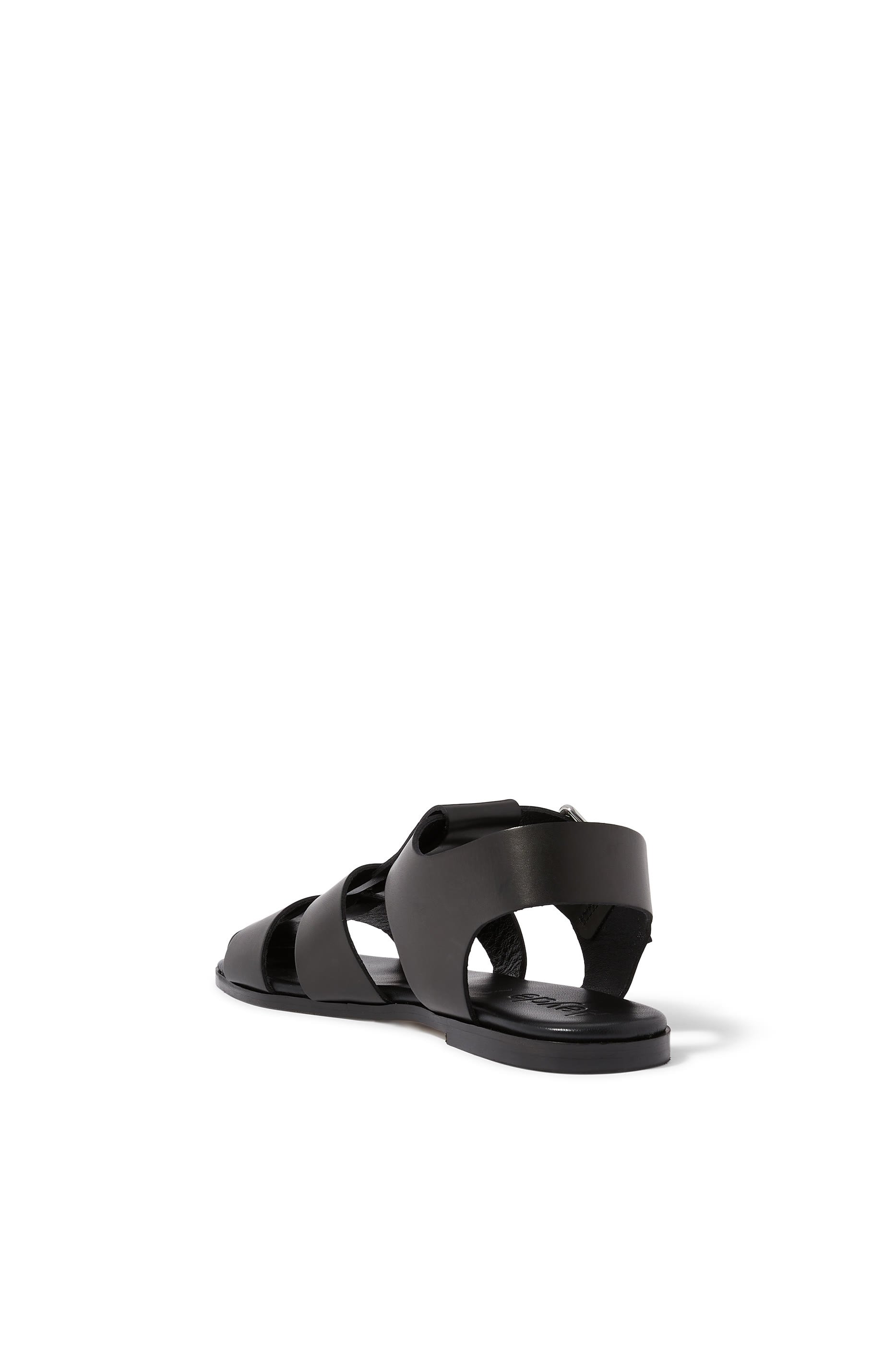 Caged Calfskin Leather Sandals
