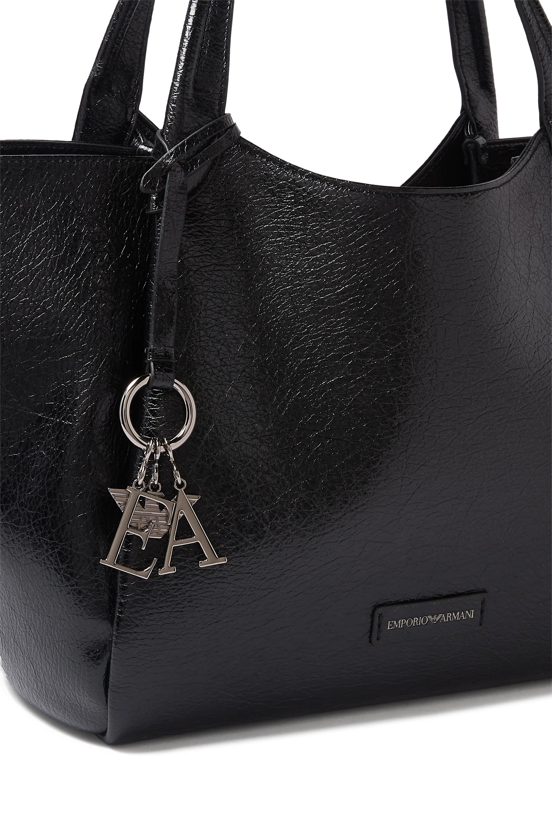 EA Logo Charm Tote Bag
