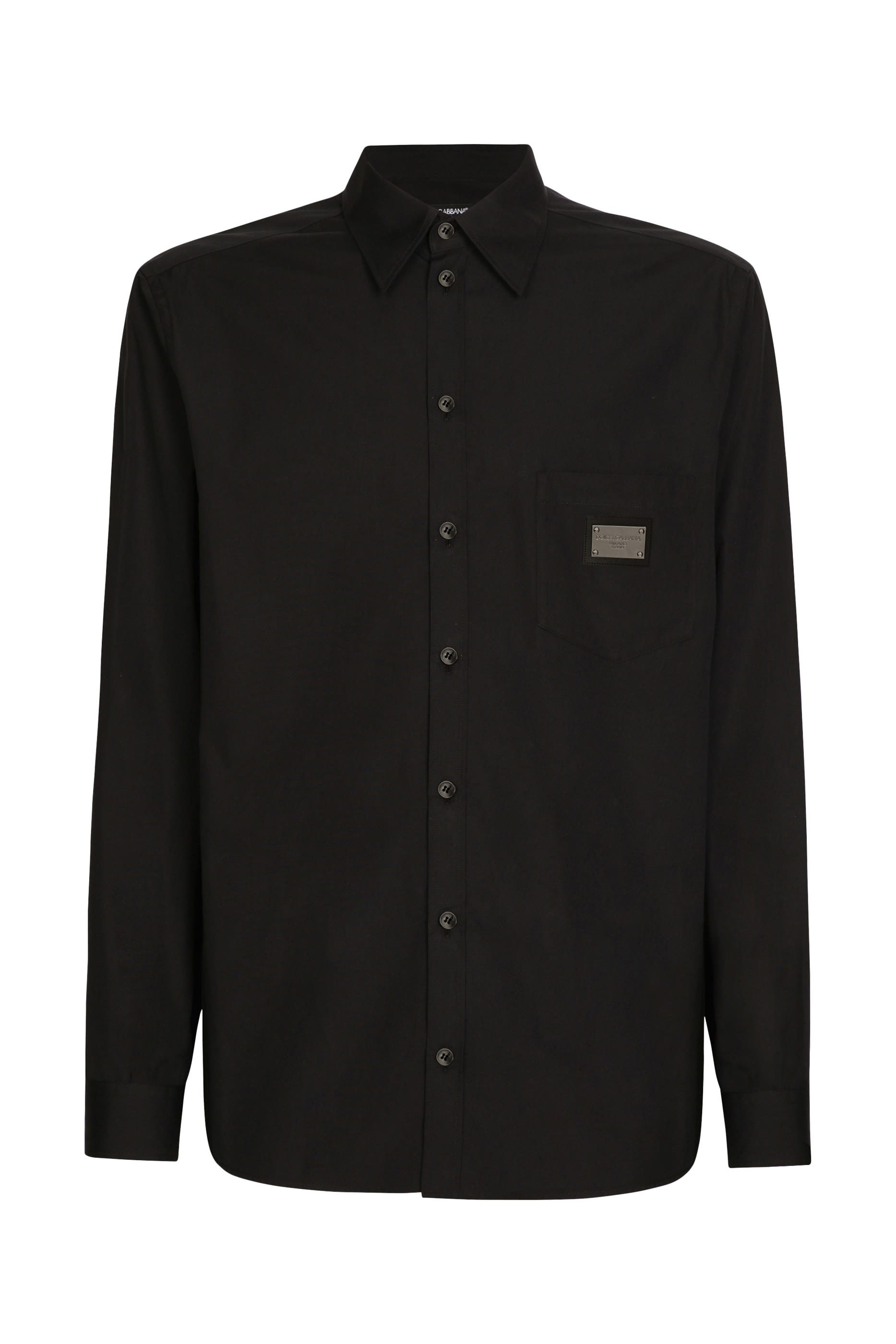 Logo Tag Cotton Shirt