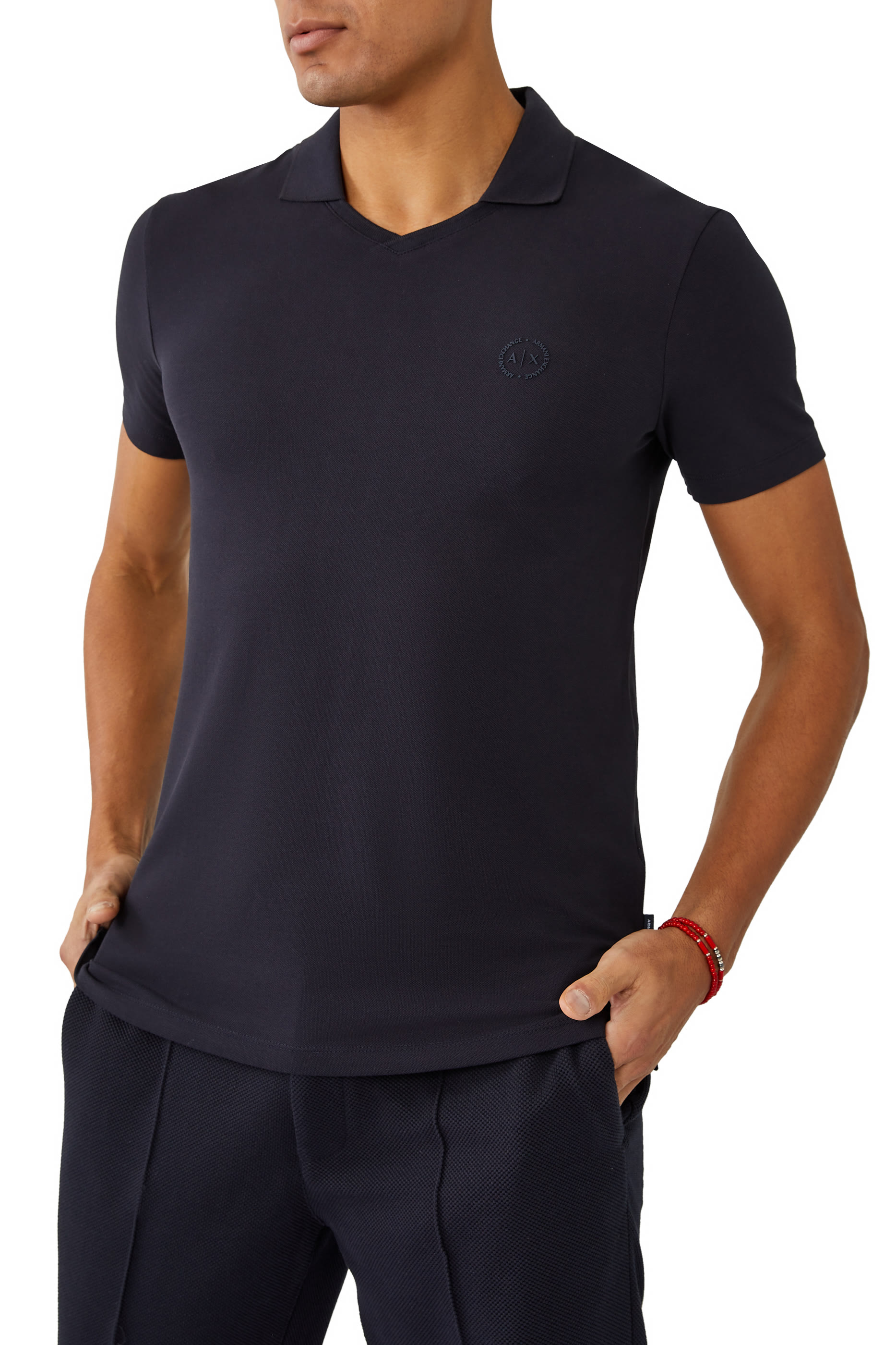 Wide Collar Polo Shirt