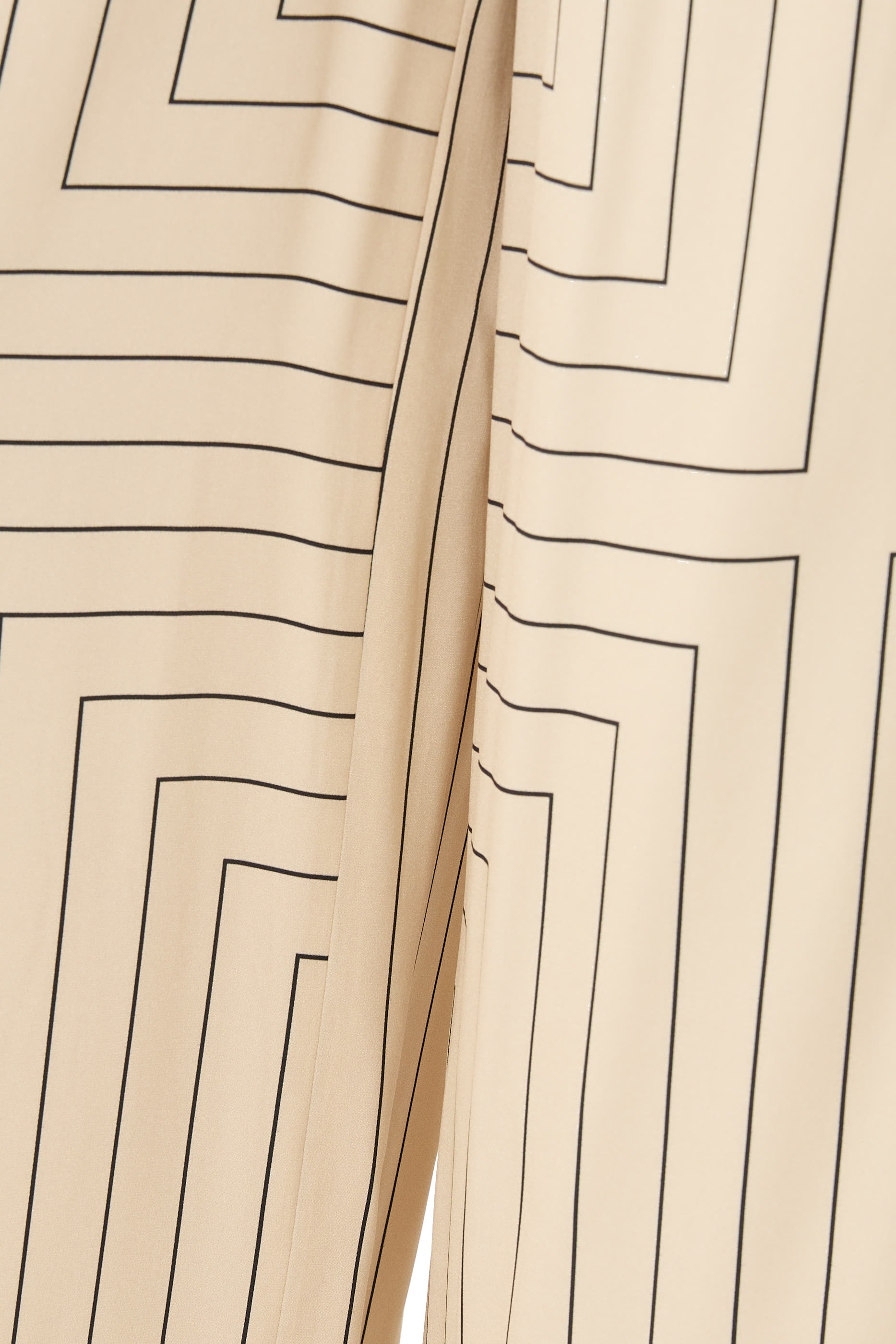 Hulin Geometric Print Silk Trousers