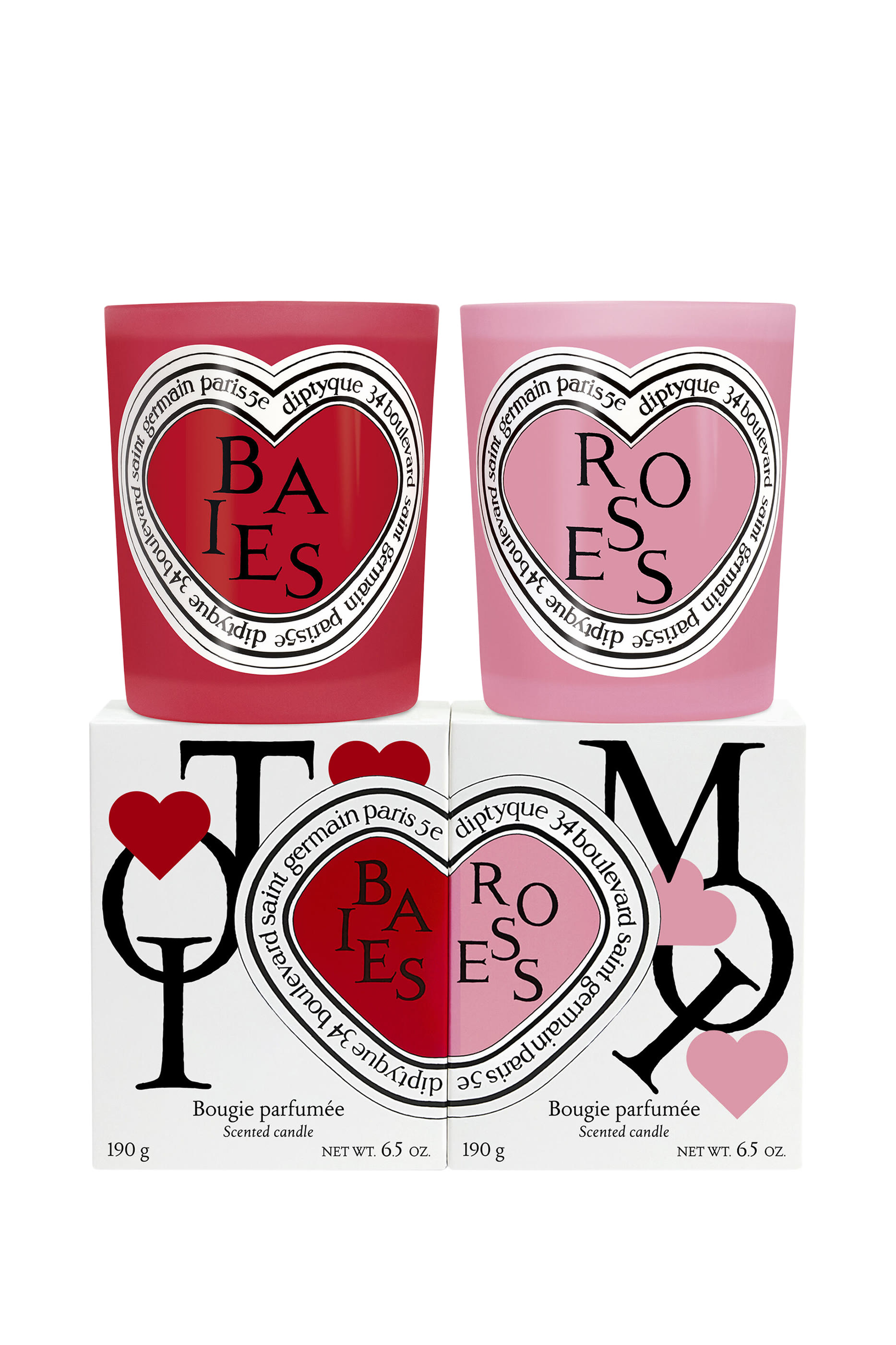 Baies (Berries) and Roses Candles Duo – Valentine's Day Edition