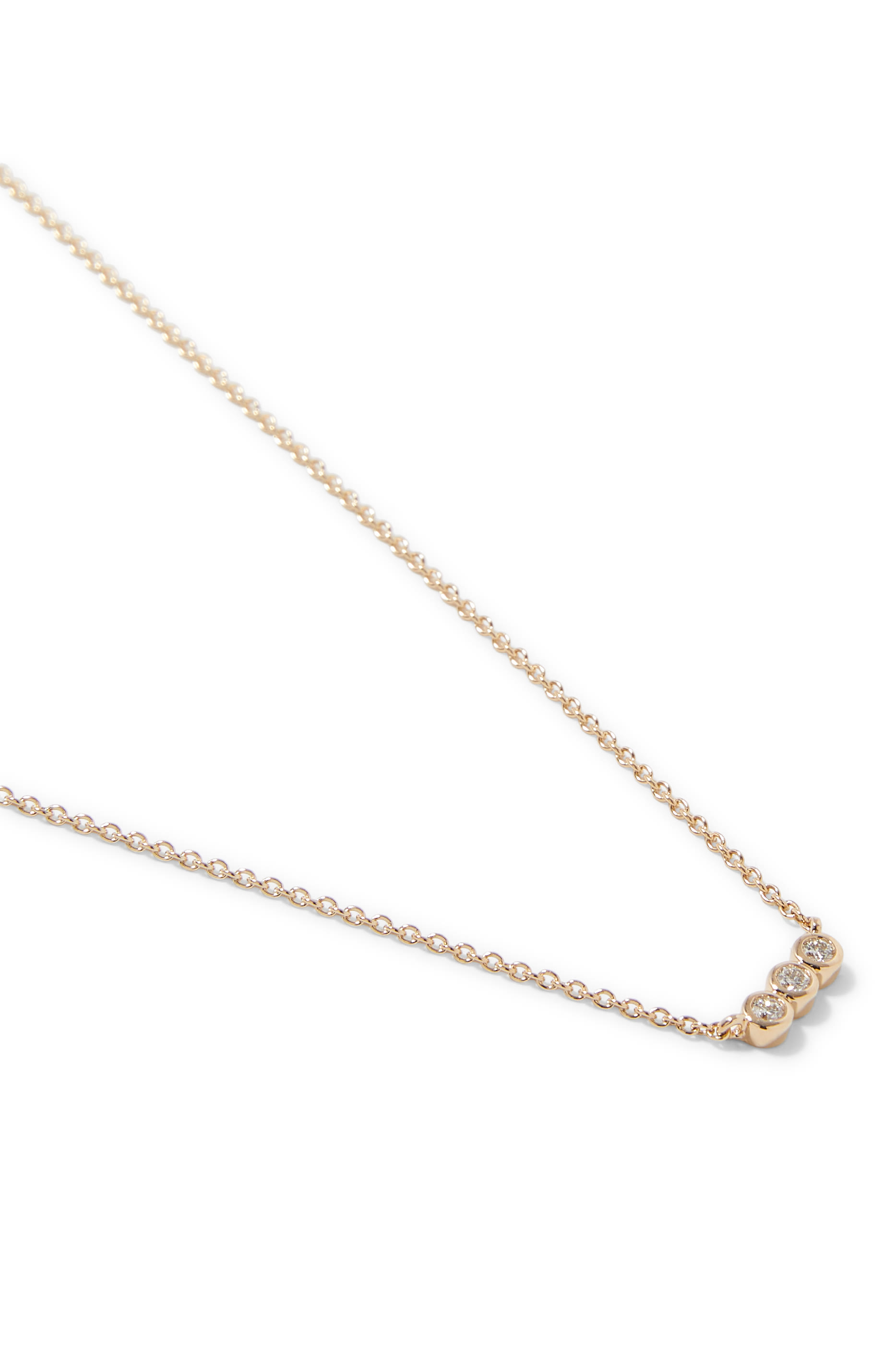 Fine Diamond Solitaire Trio Necklace