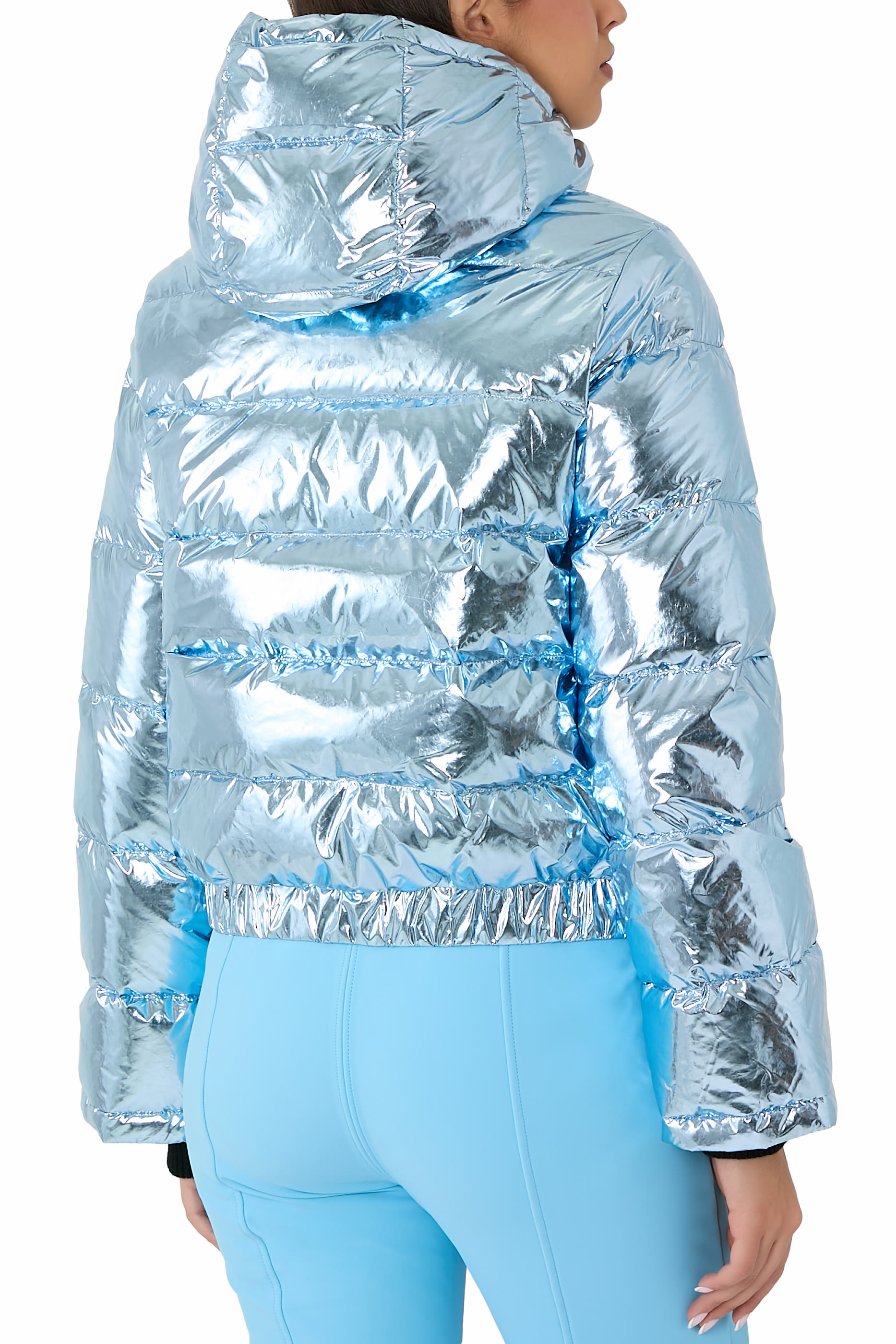 Metallic Polar Flare Down Jacket 