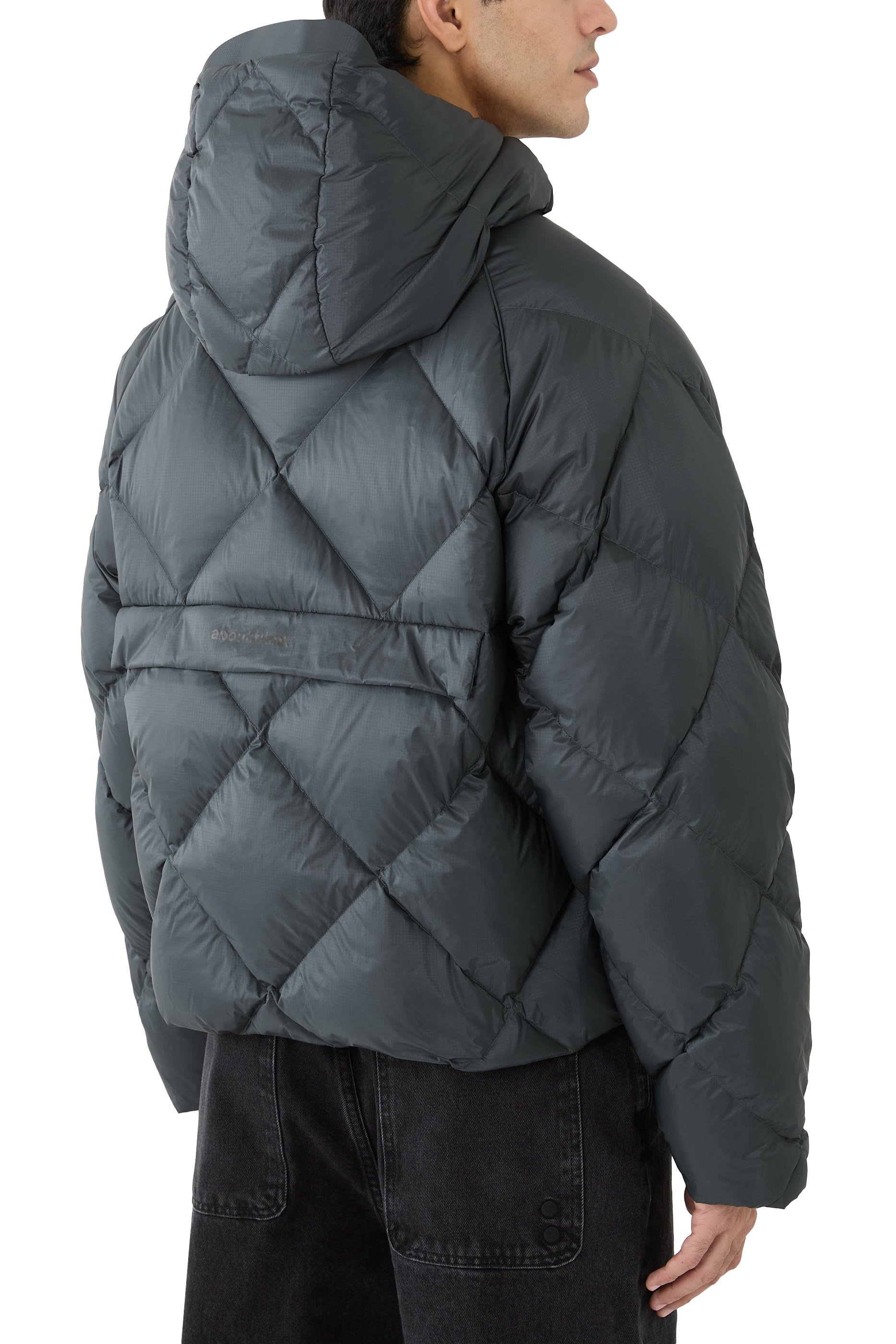 Diamond-Quilted Down Puffer Jacket