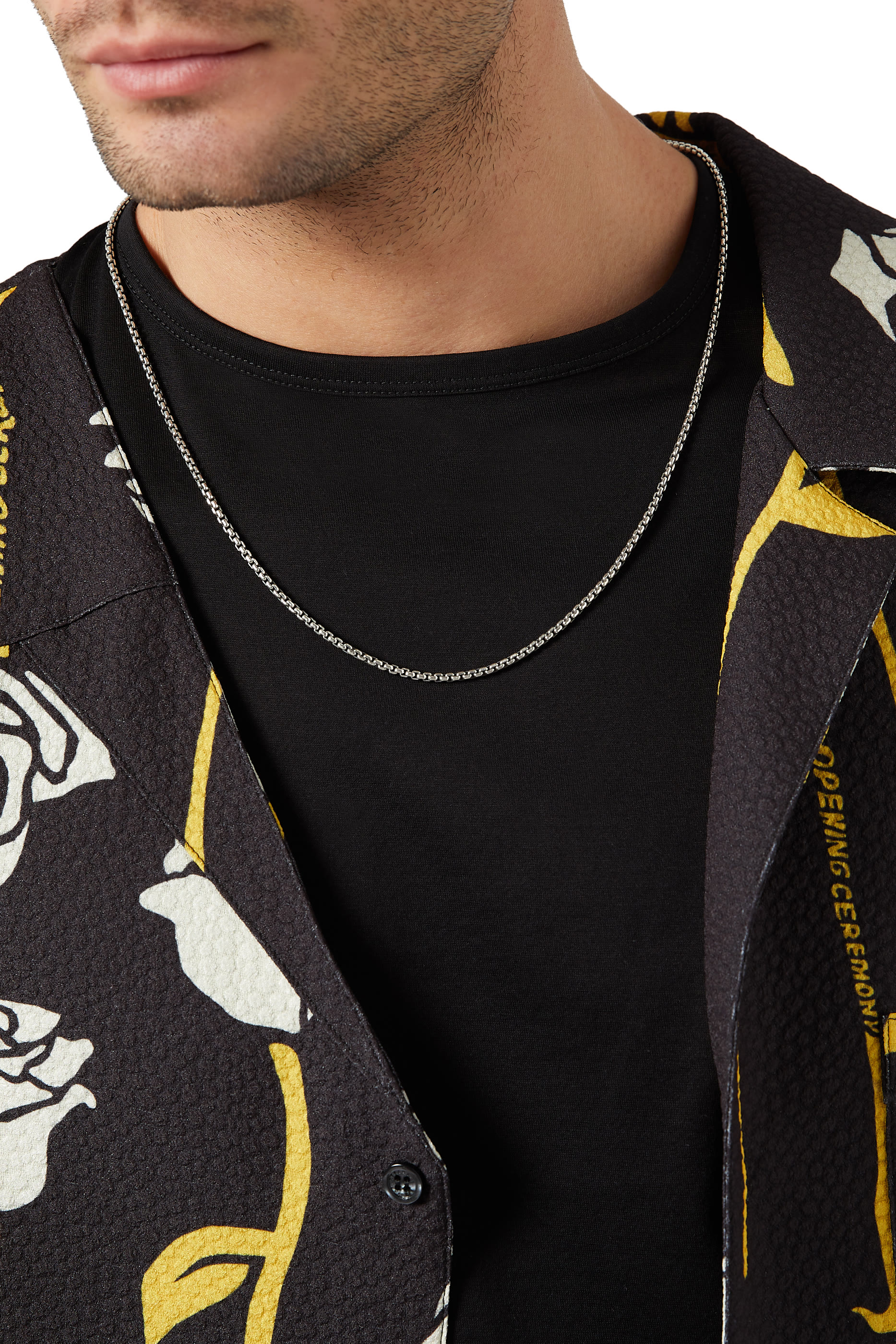 Box Chain Necklace, Sterling Silver