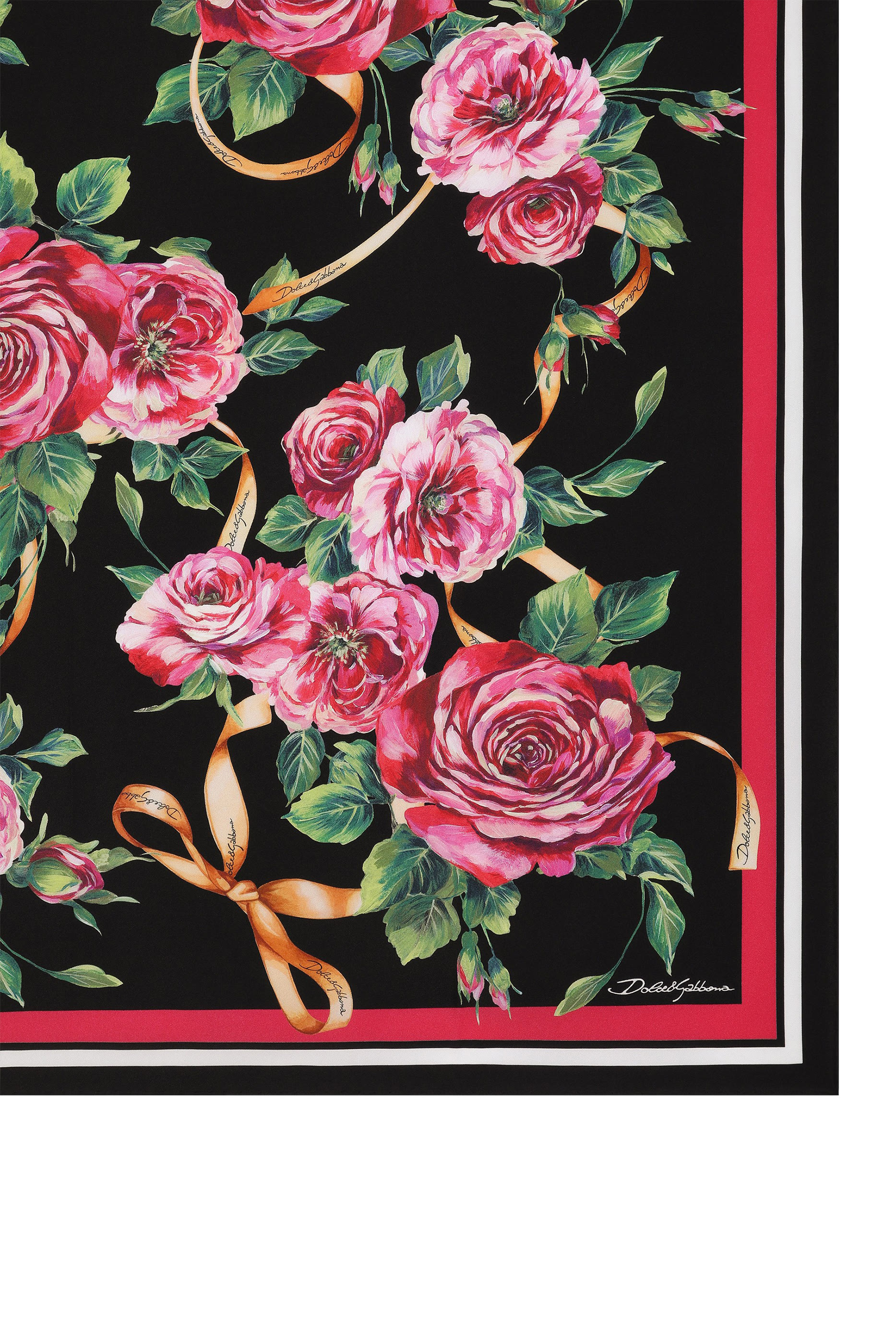 Rose-Print Silk Twill Foulard