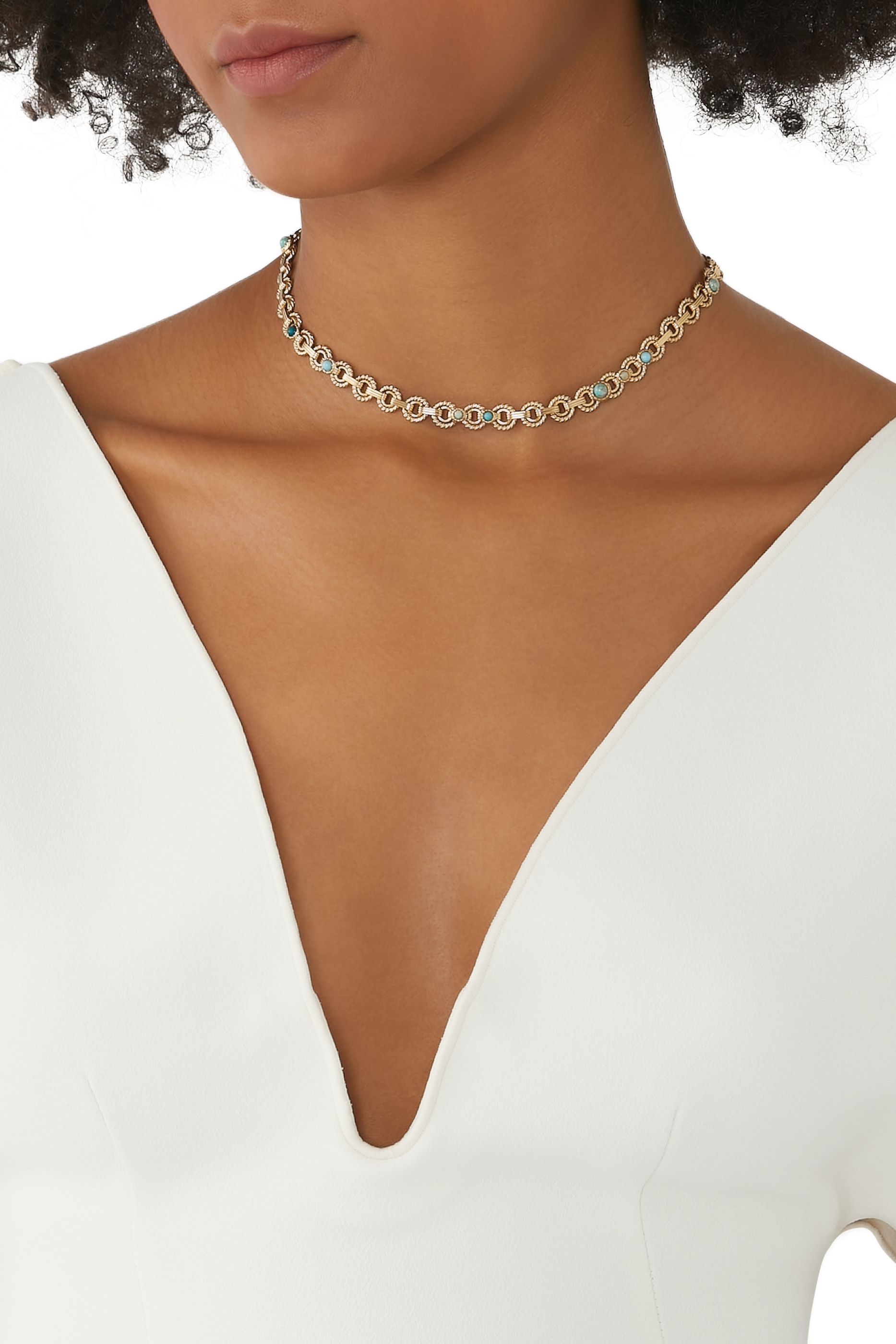 Mistral Necklace, 24k Gold-Plated Brass & Gemstones