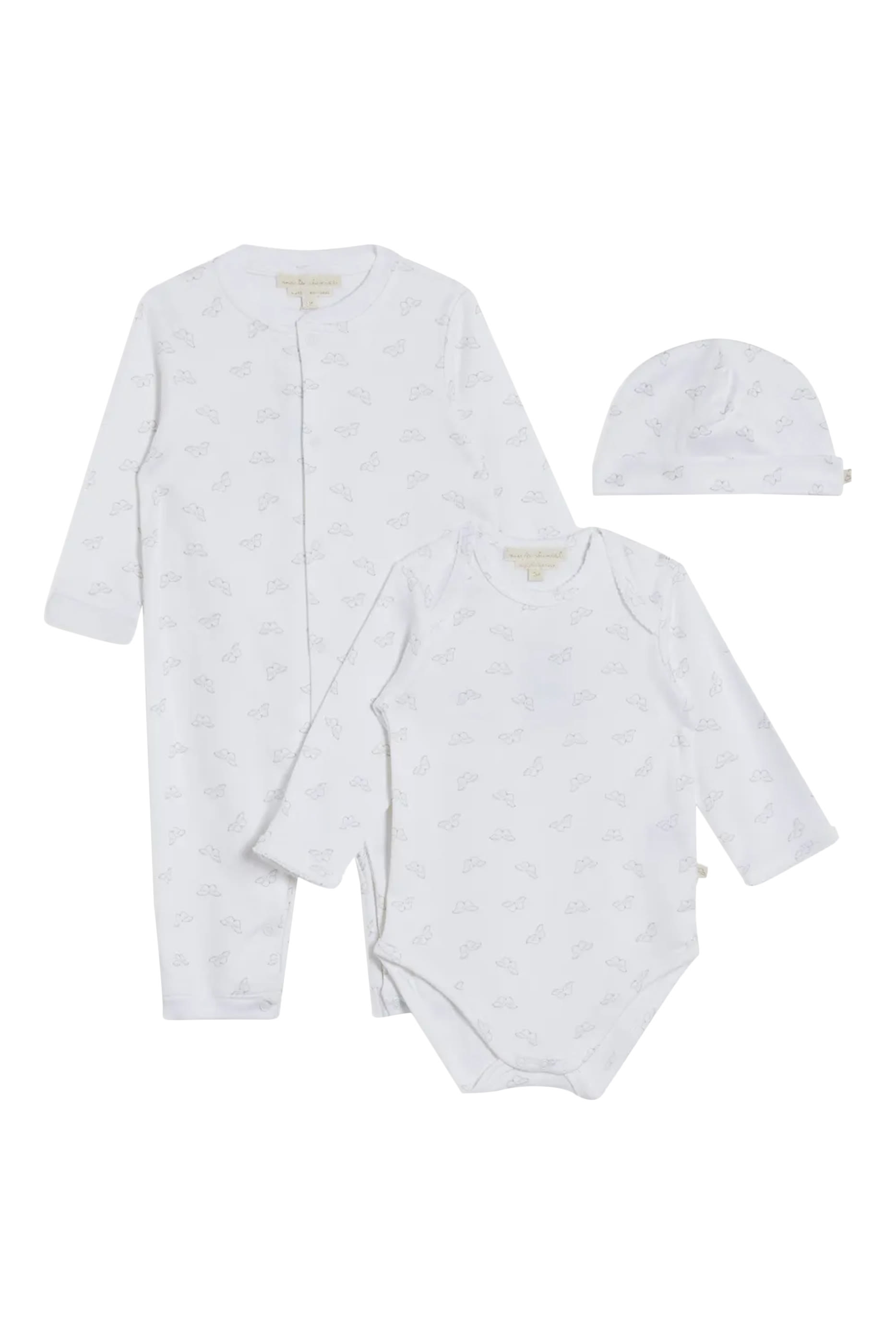 Kids Angel Wing Organic Cotton Bodysuit, Set of 3