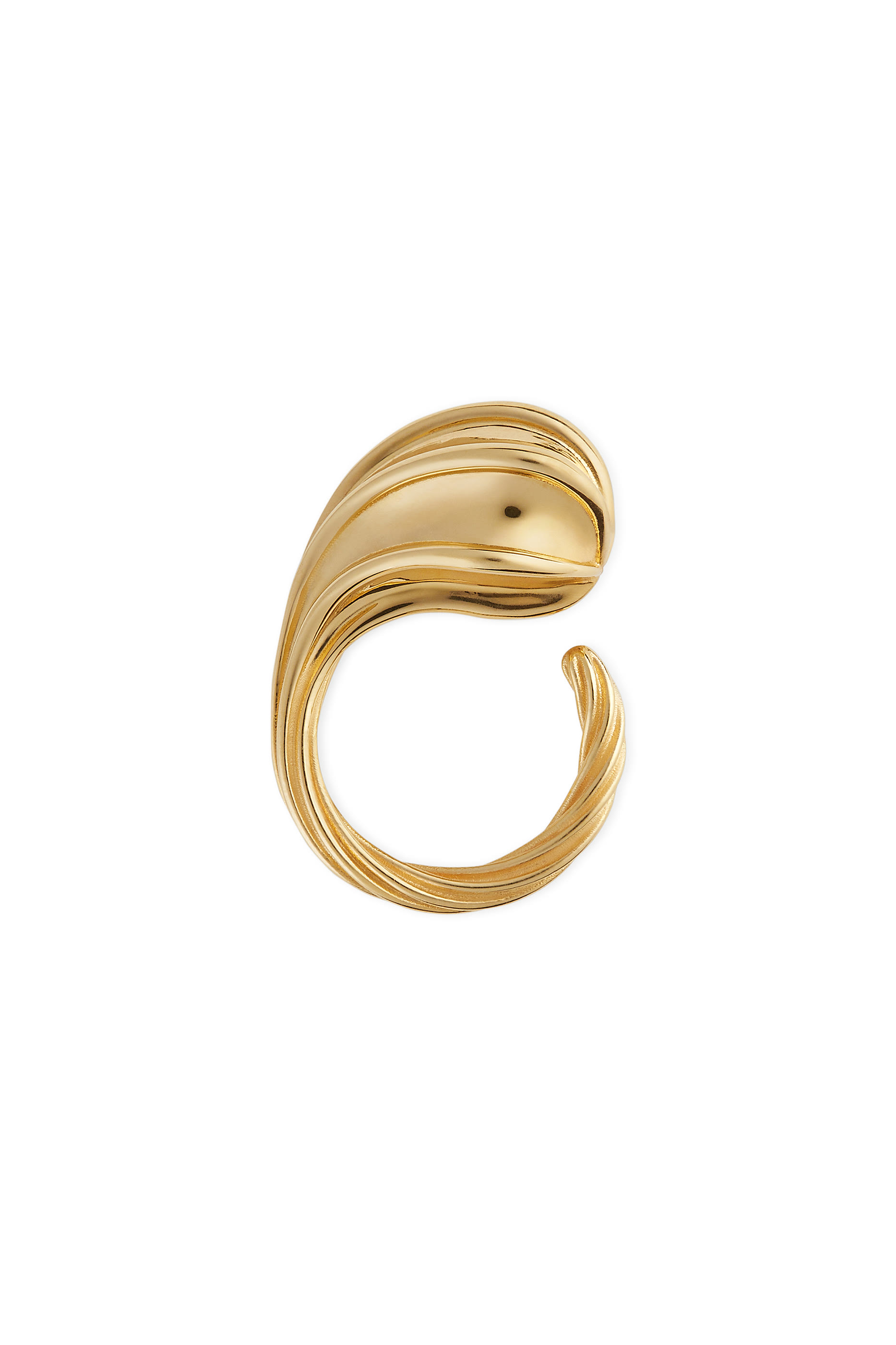 Drop Ring, 18k Gold-Finish Sterling Silver