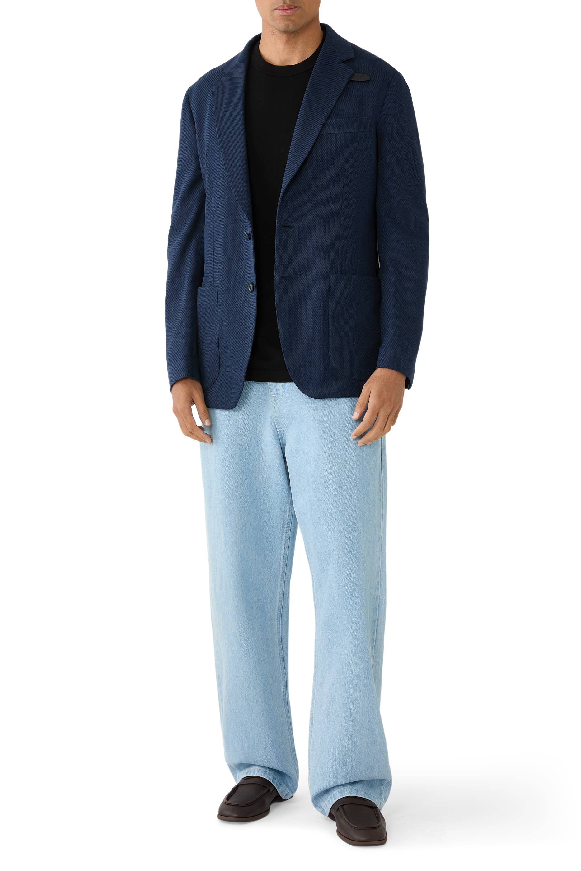 Silk & Cotton Jersey Blazer