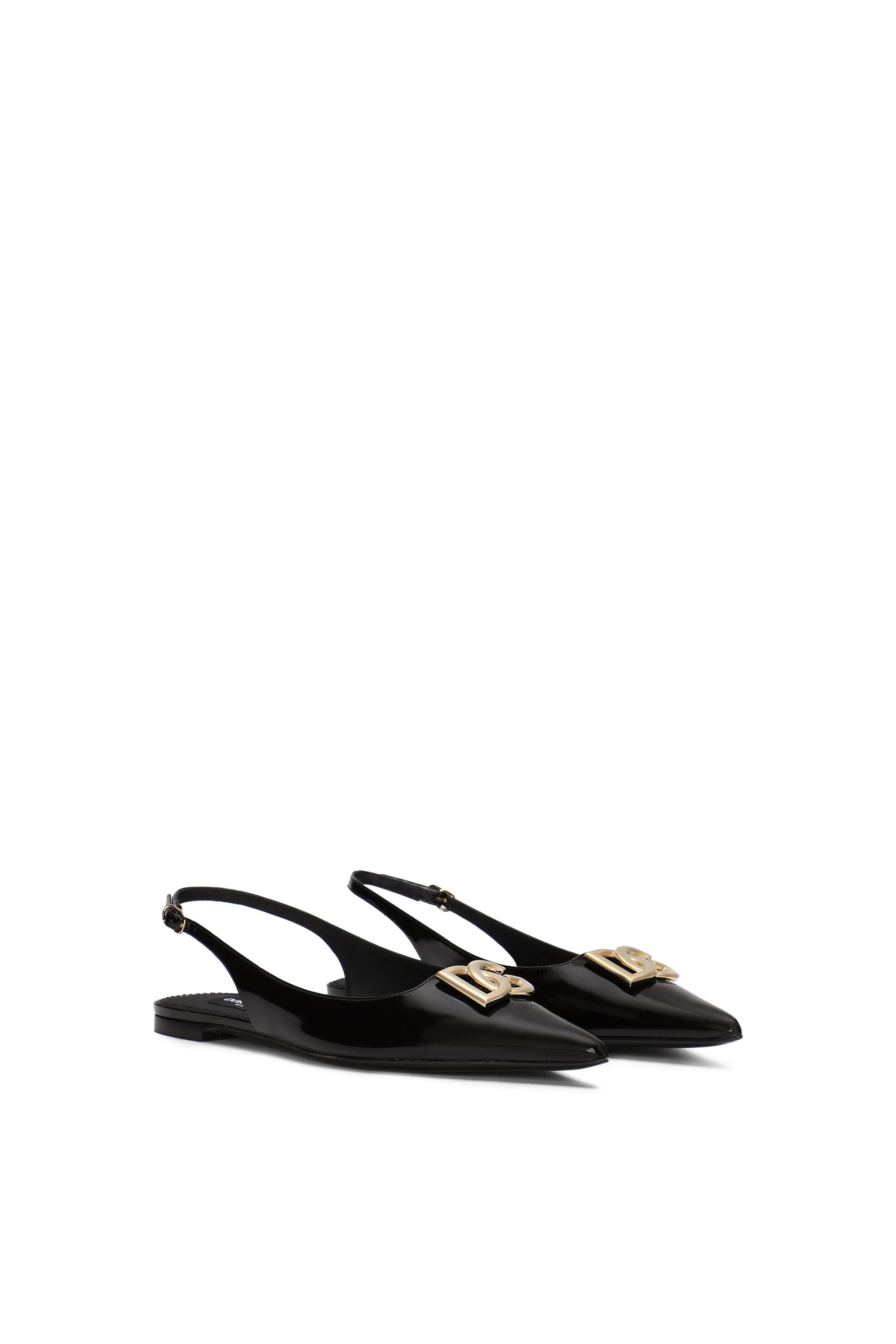 Polished Calfskin Slingback Mules