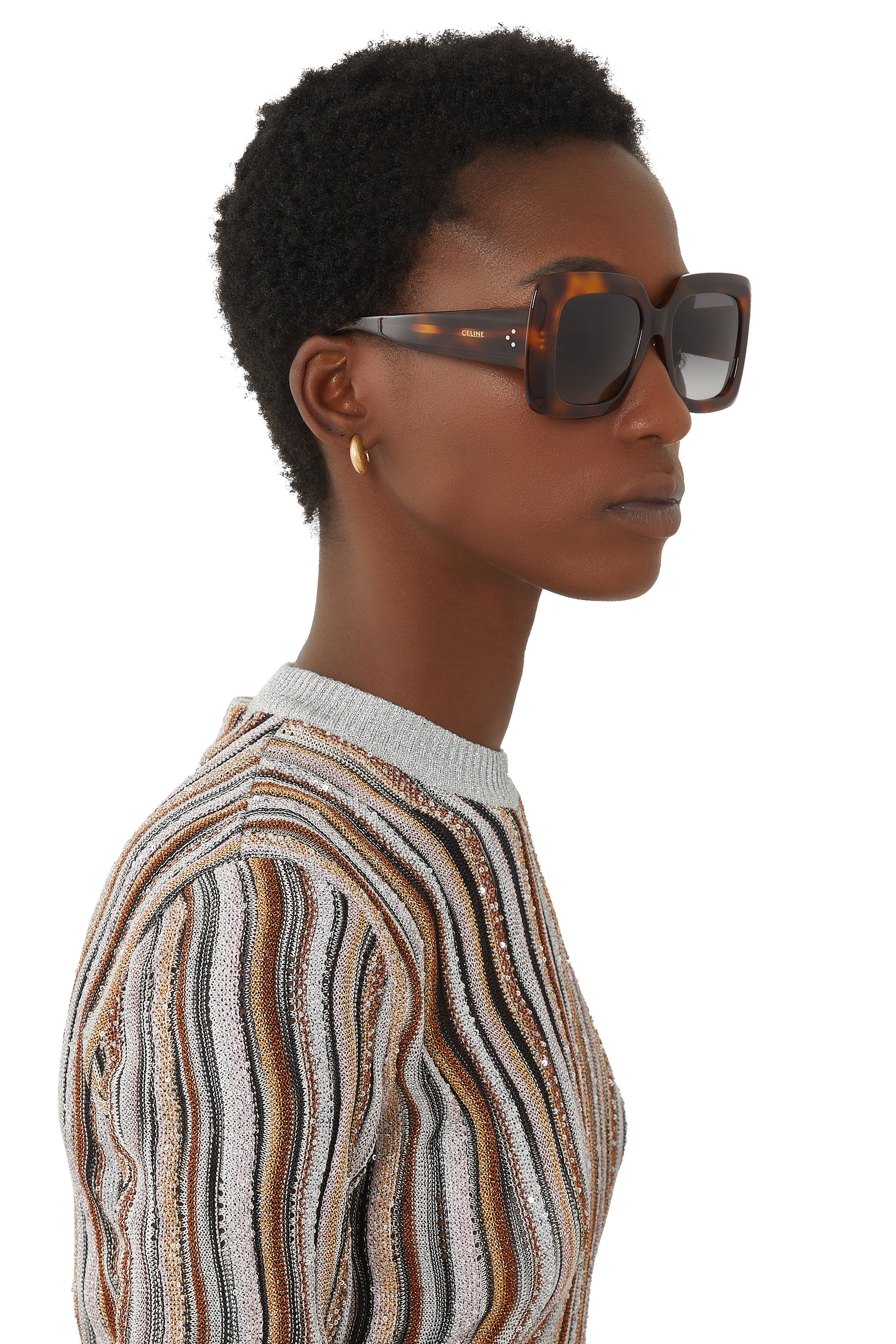 Bold 3 Dot Square Sunglasses