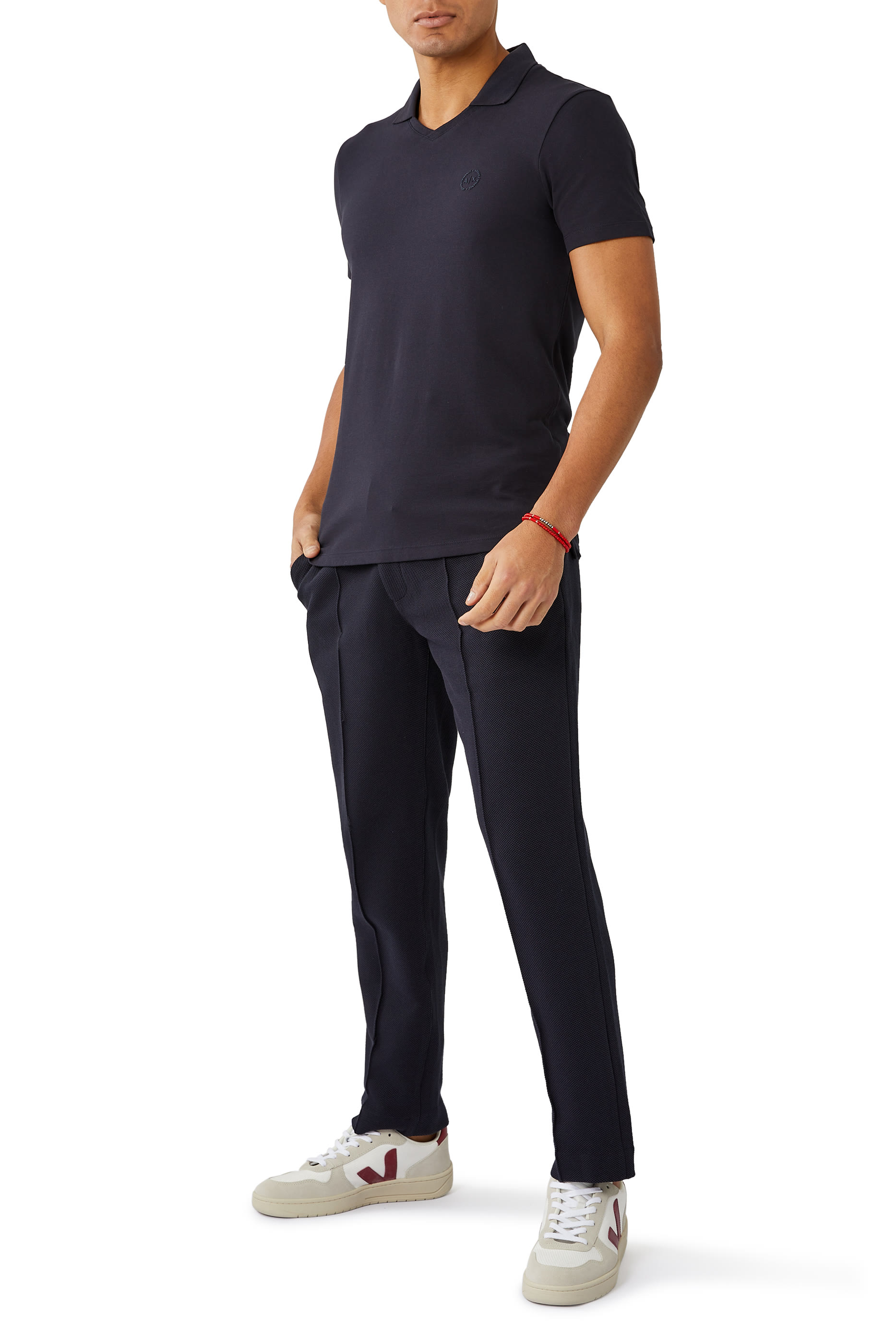 Wide Collar Polo Shirt