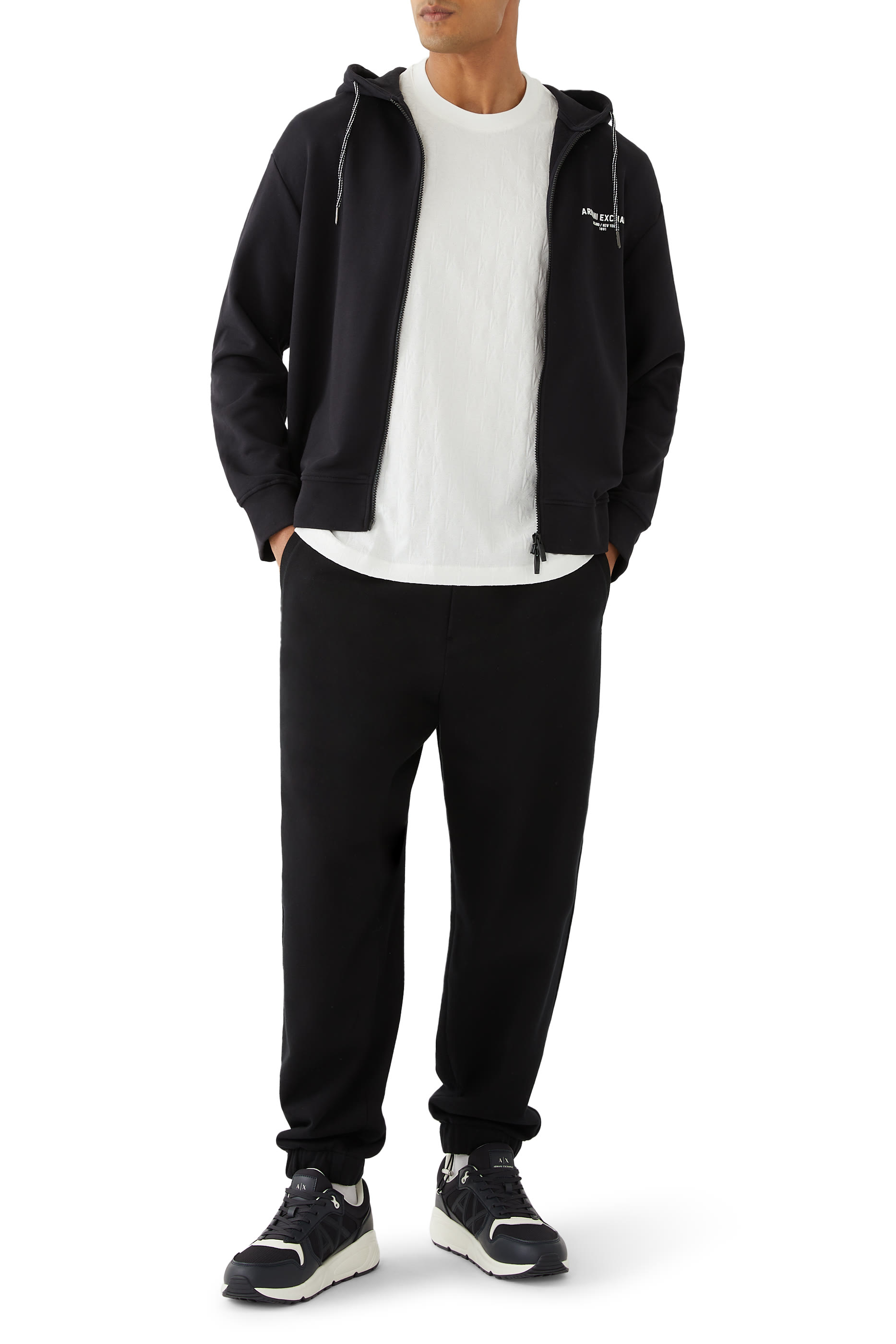 Zip-Up Hoodie with Milan/New York Print on the Back