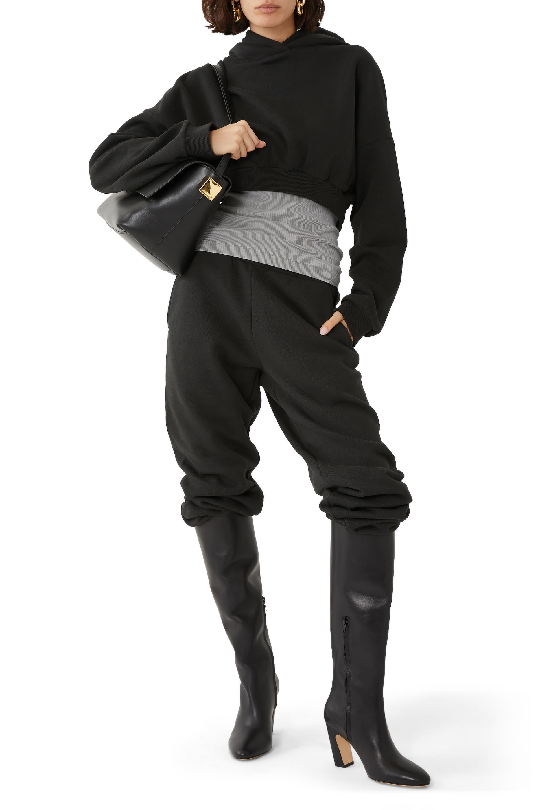 Cropped Heavy Hoodie