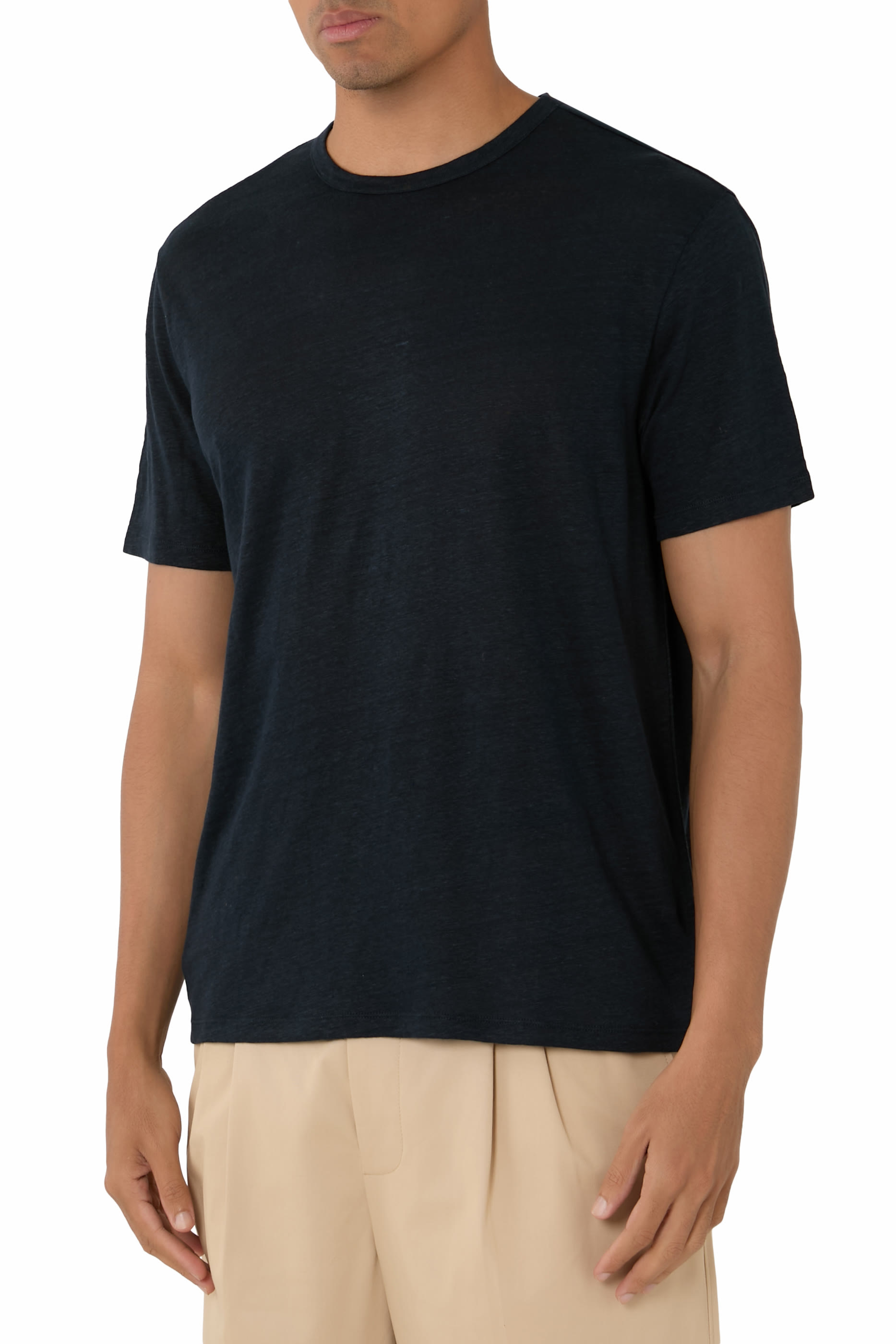 Linen Crew Neck T-Shirt