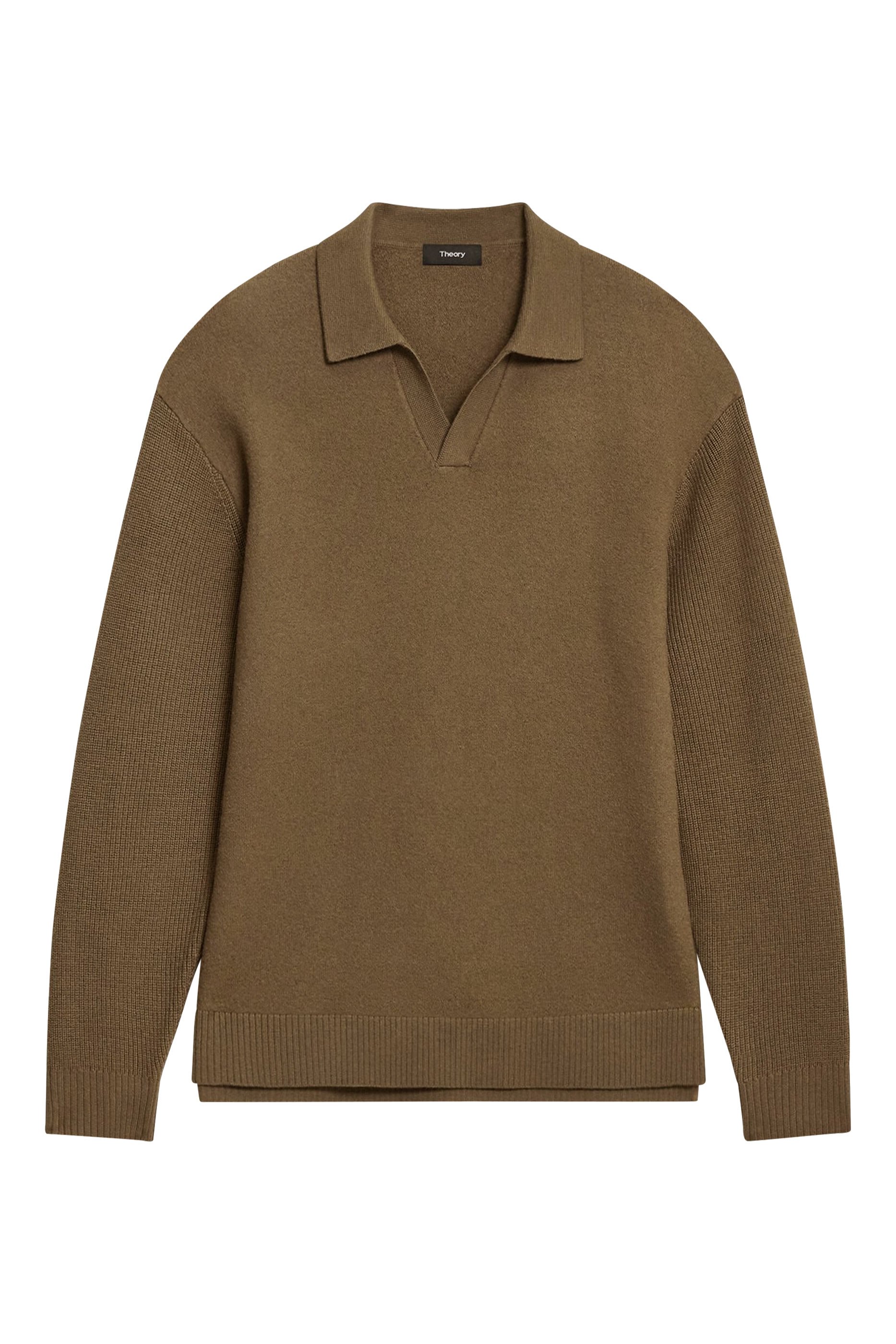 Open Collar Polo Sweater