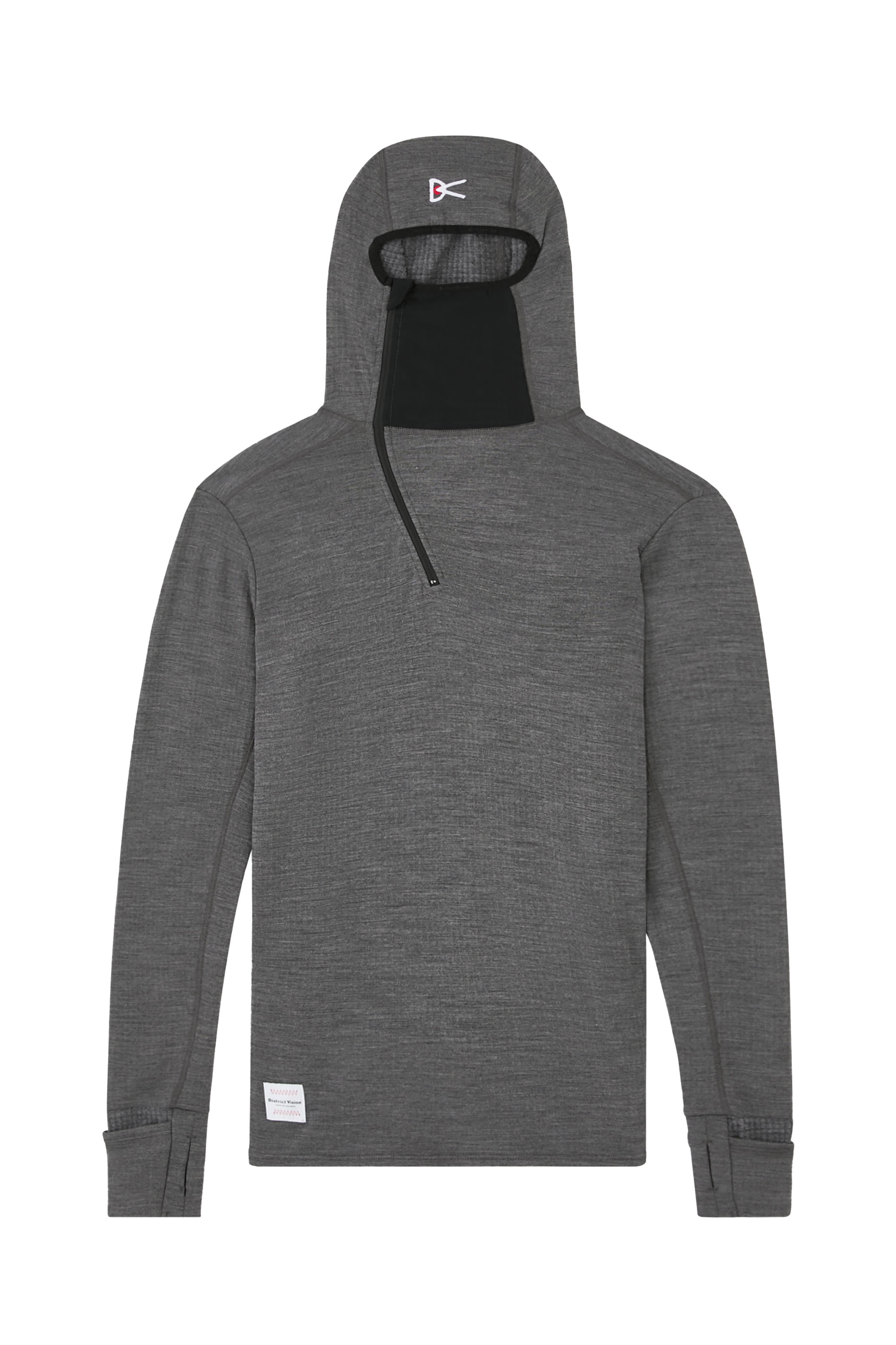 Hooded Merino Grid Fleece