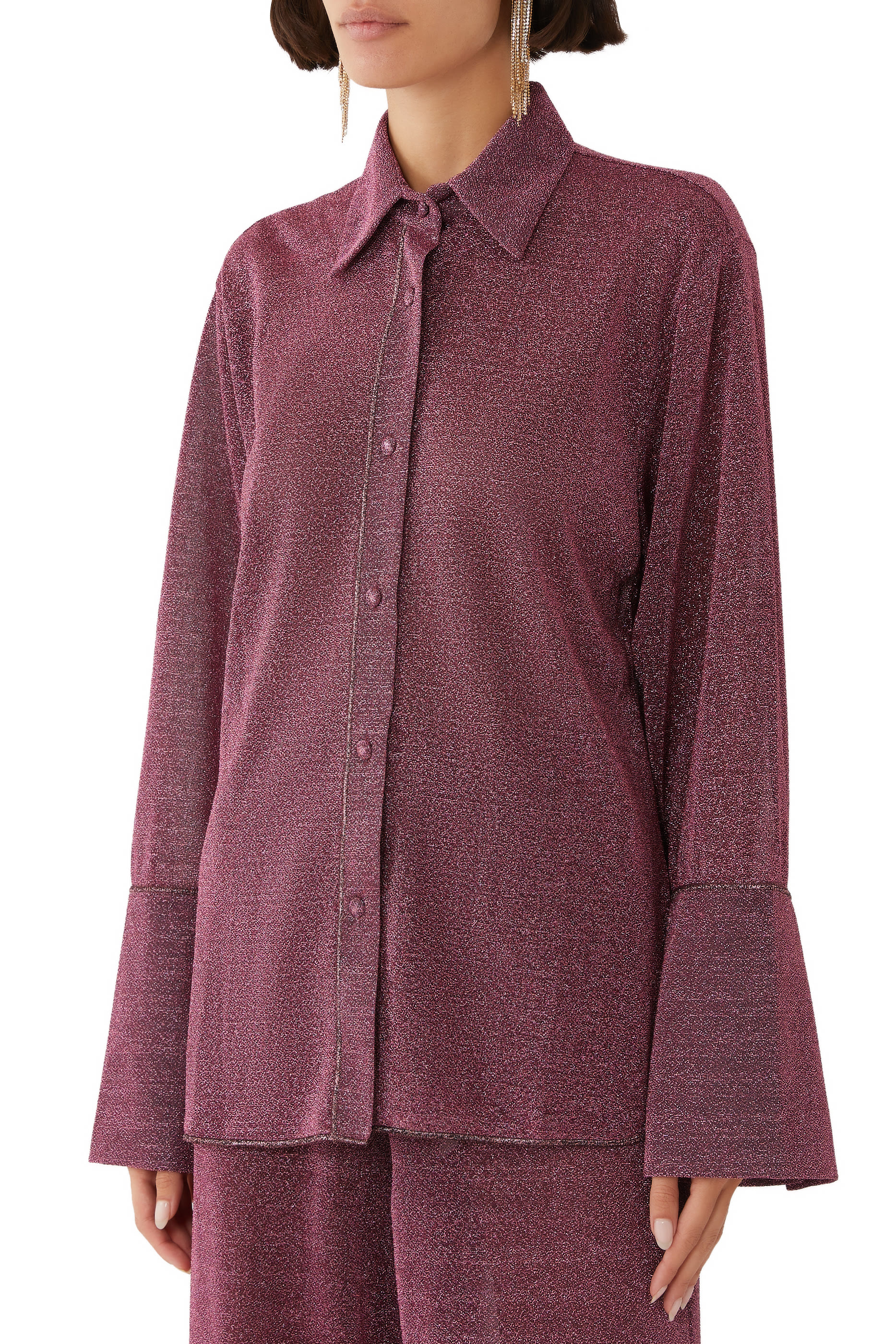 Lumiere Long Sleeves Lurex Shirt