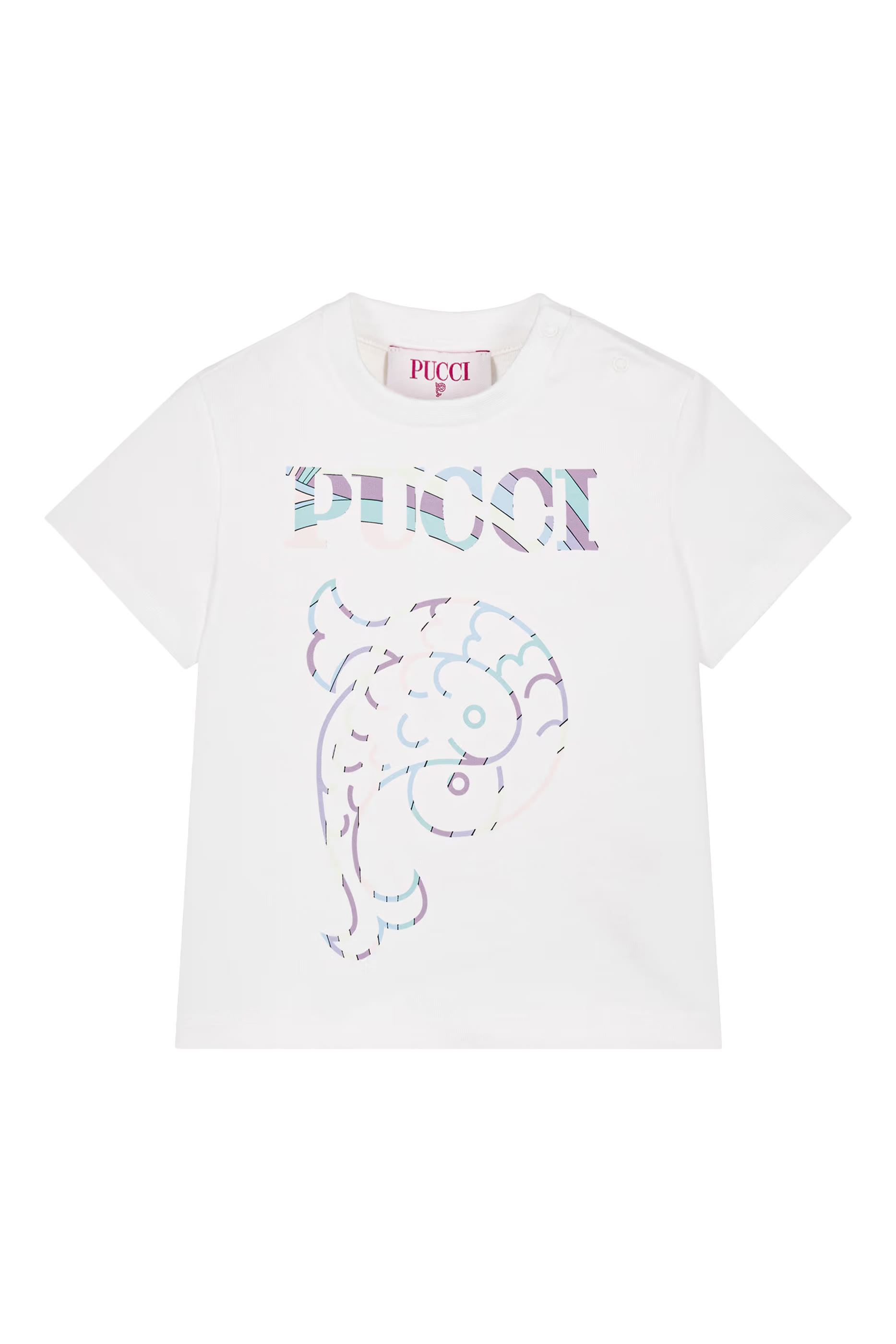 Kids Logo Fish Motif T-Shirt