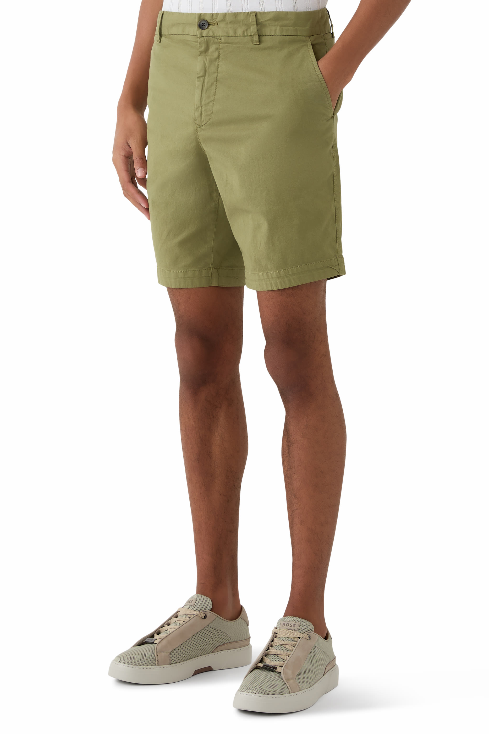 Slim-Fit Shorts in Stretch-Cotton Twill