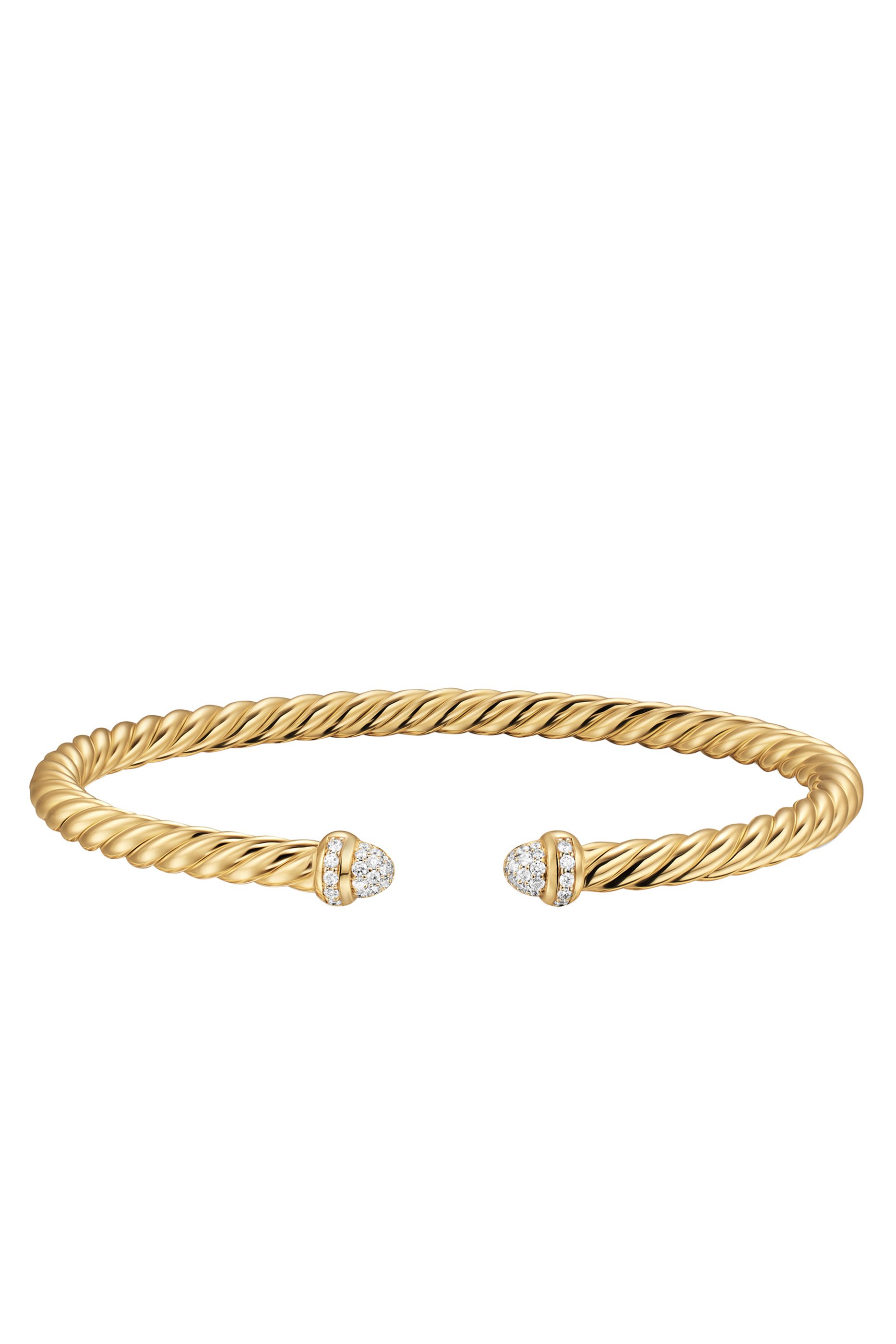 Cable Flex Bracelet, 18k Yellow Gold with Diamonds
