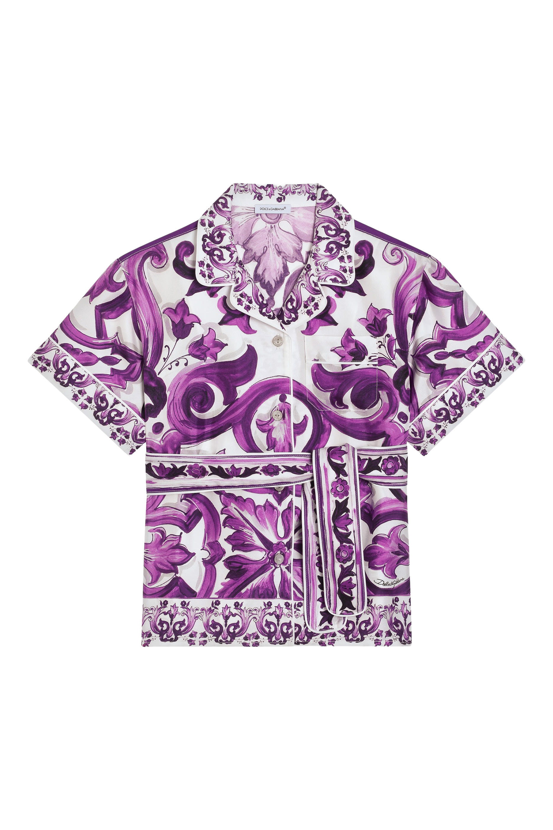Kids Majolica-Print Twill Shirt