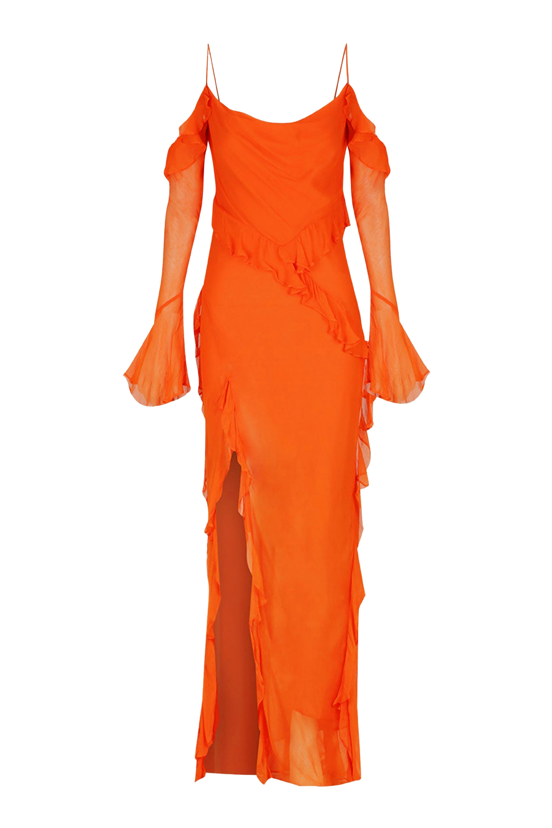 Layla Long Sleeve Ruffle Maxi Dress