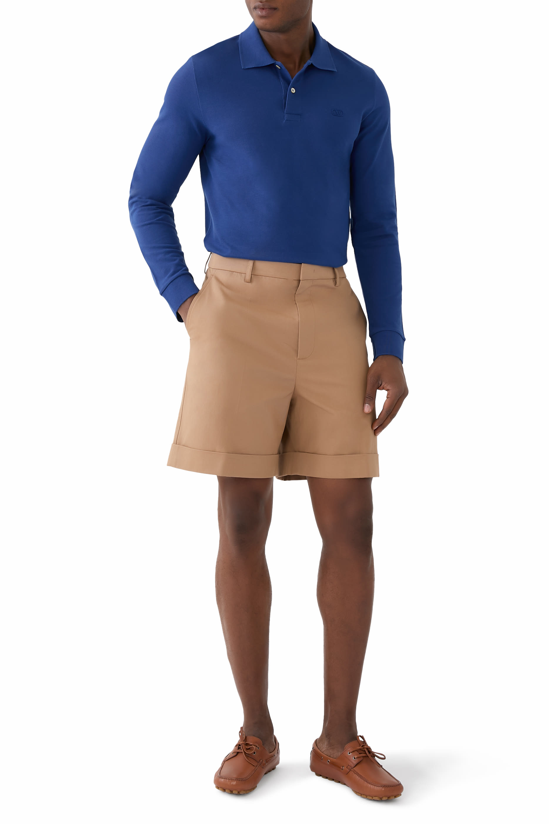 Vlogo Embroidery Cotton Piqué Polo Shirt