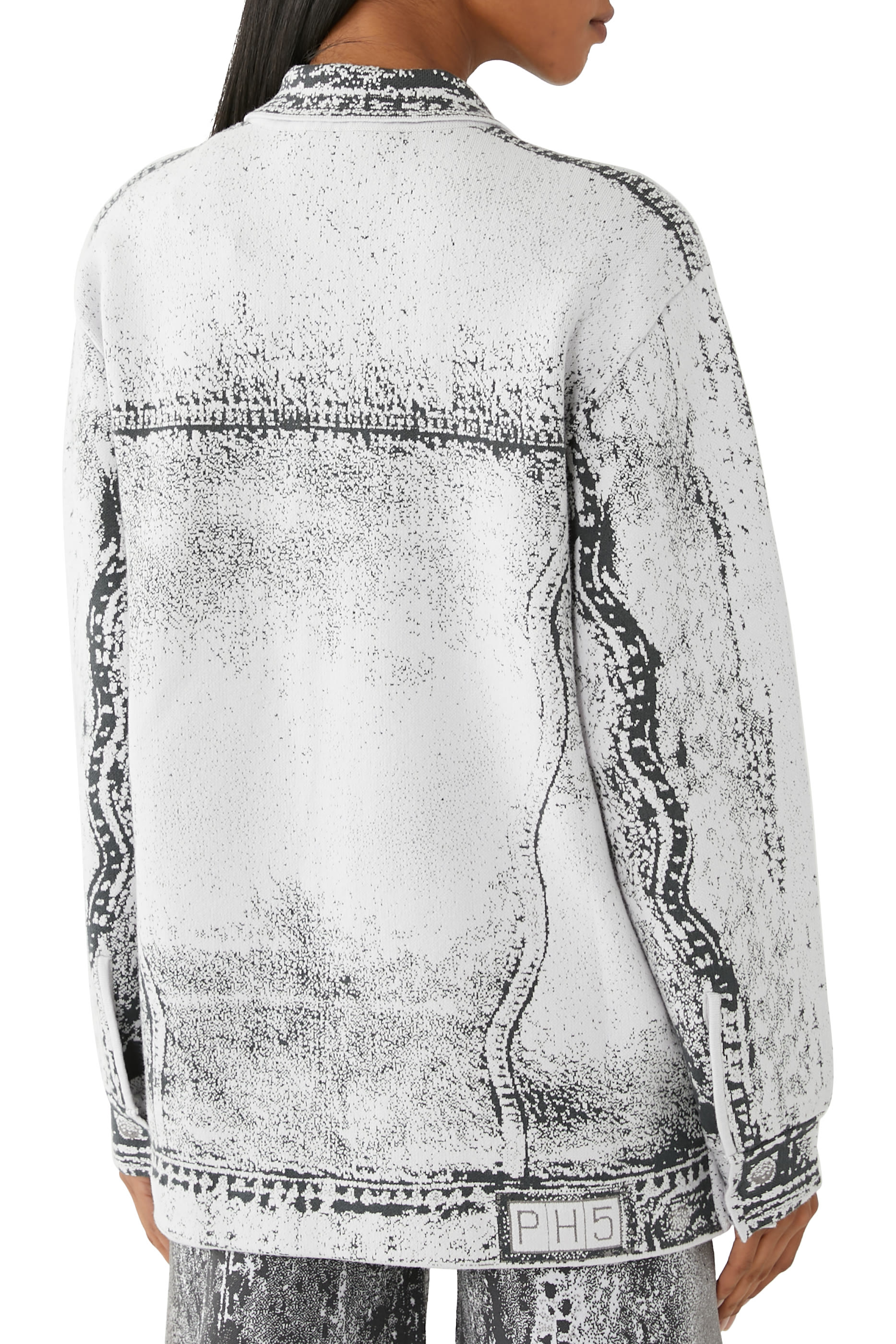 Hana Denim Print Oversized Jacket