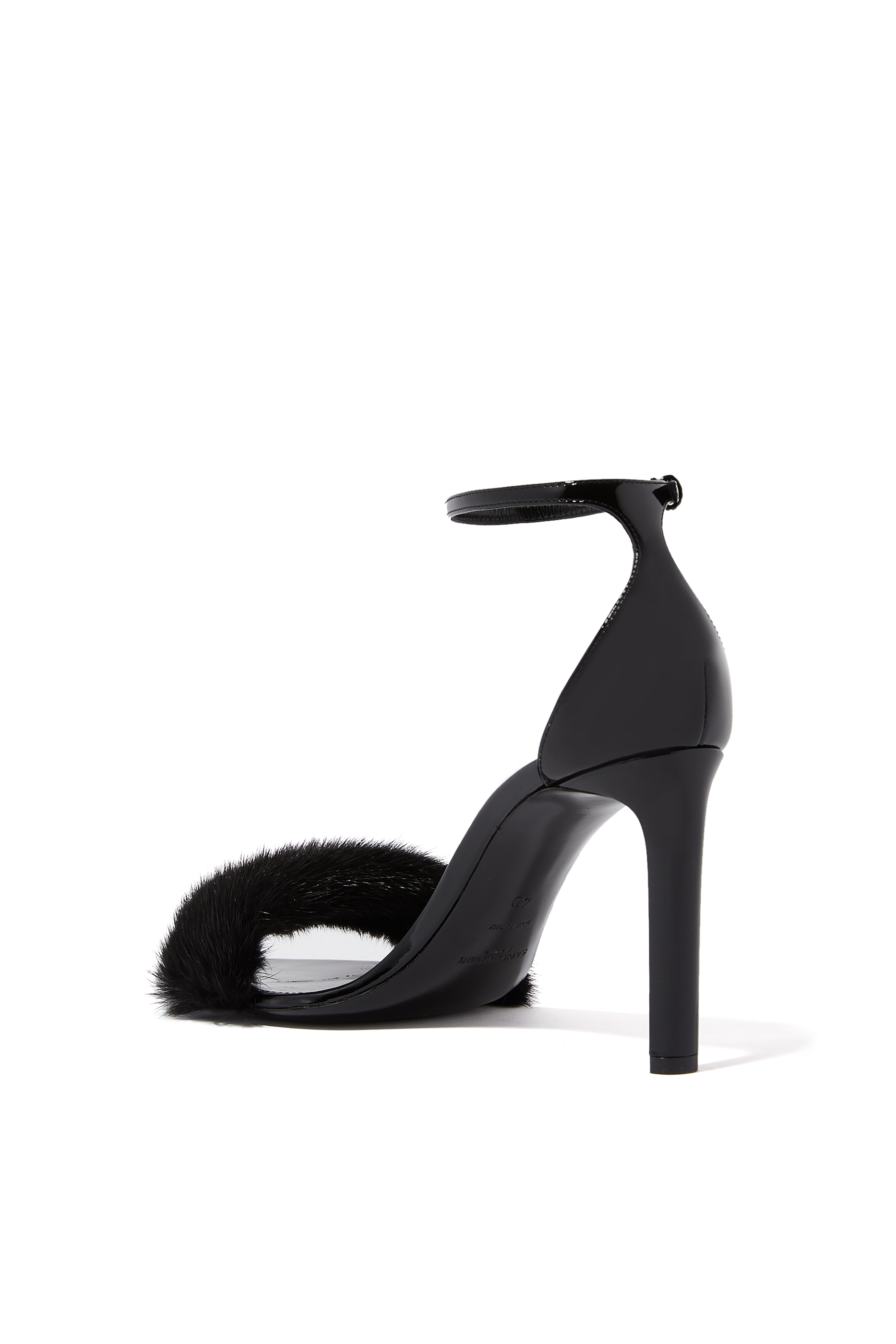 Bea Leather and Mink Sandals