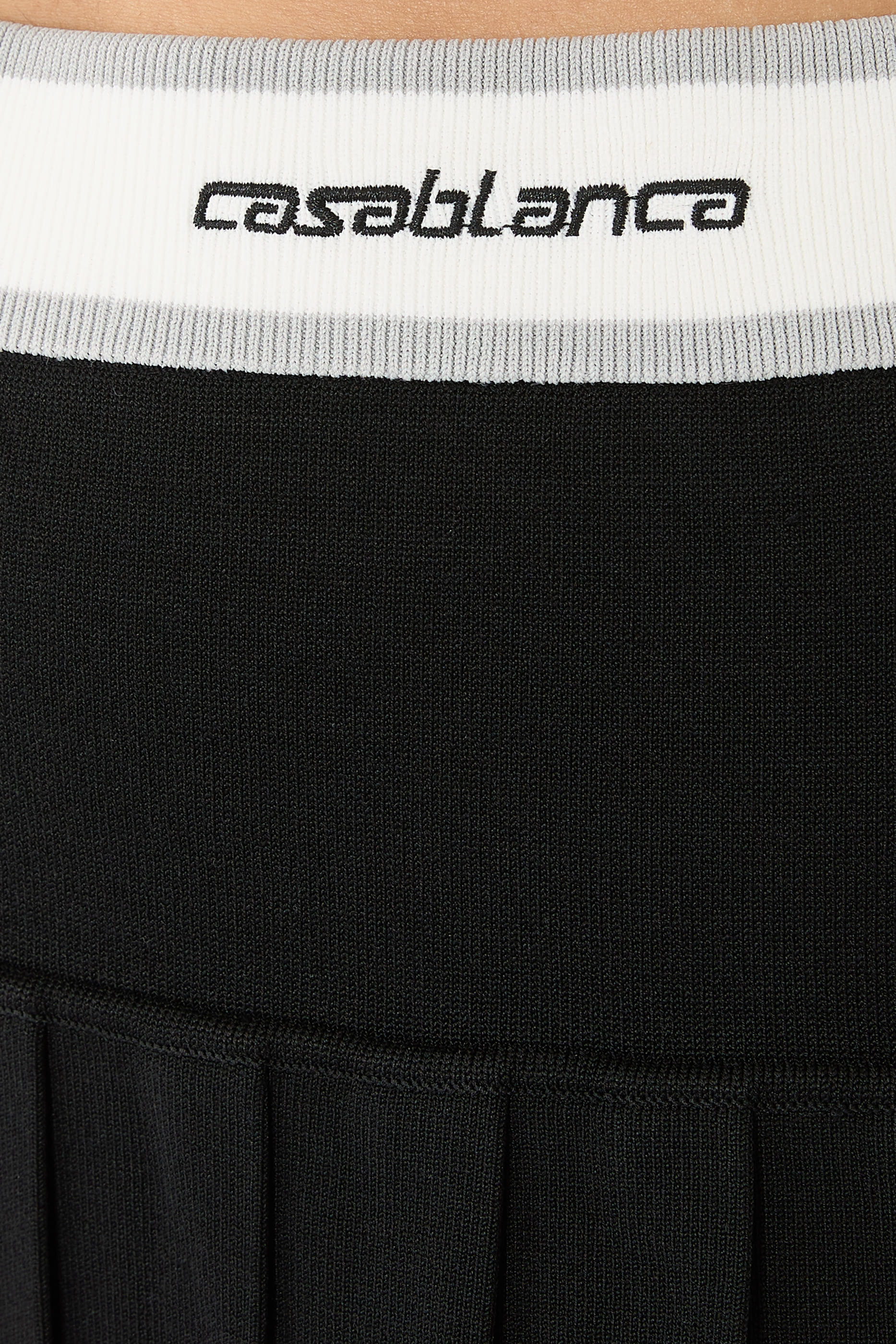  Striped Pleated Skirt