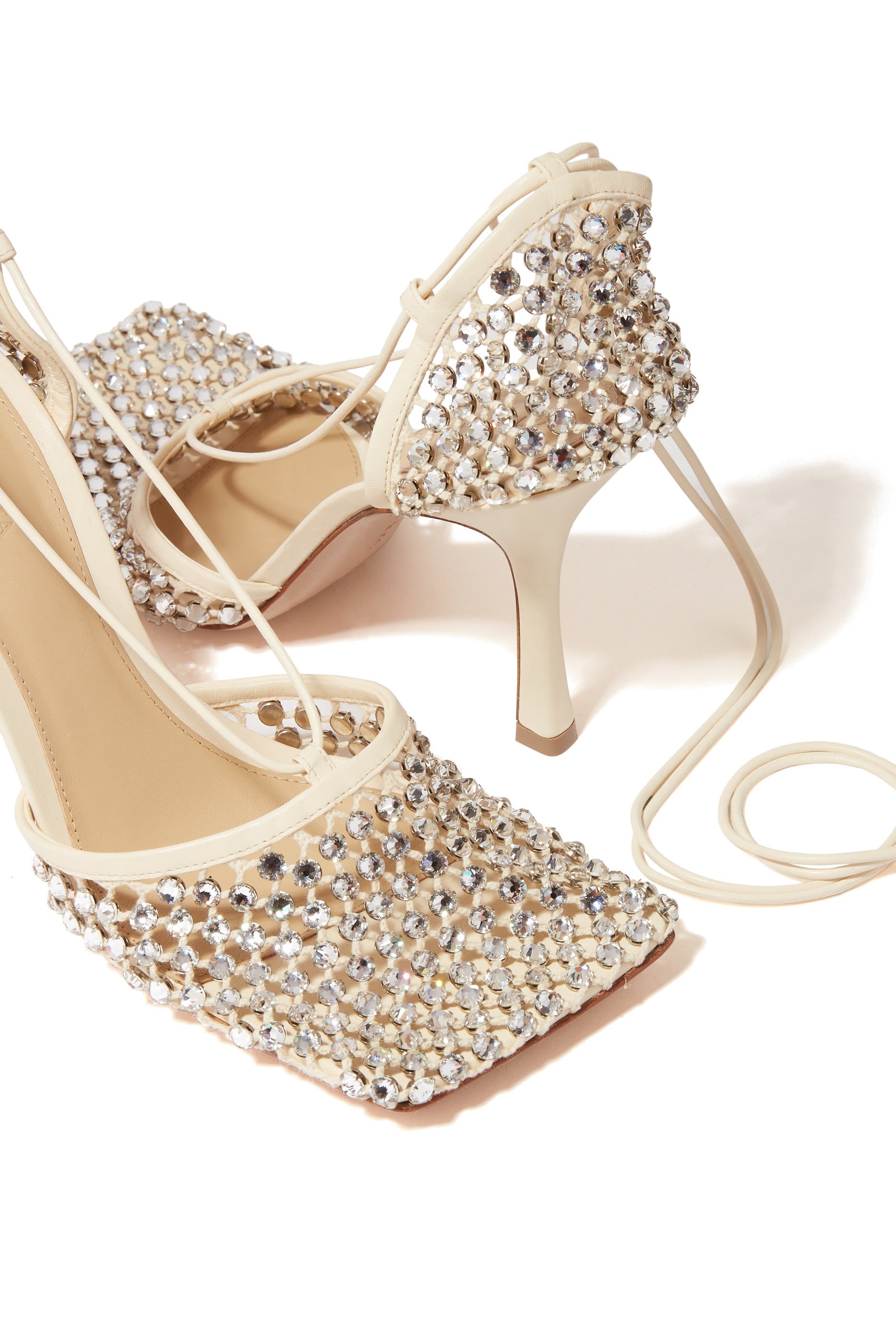 Sparkle Stretch Leather Sandals