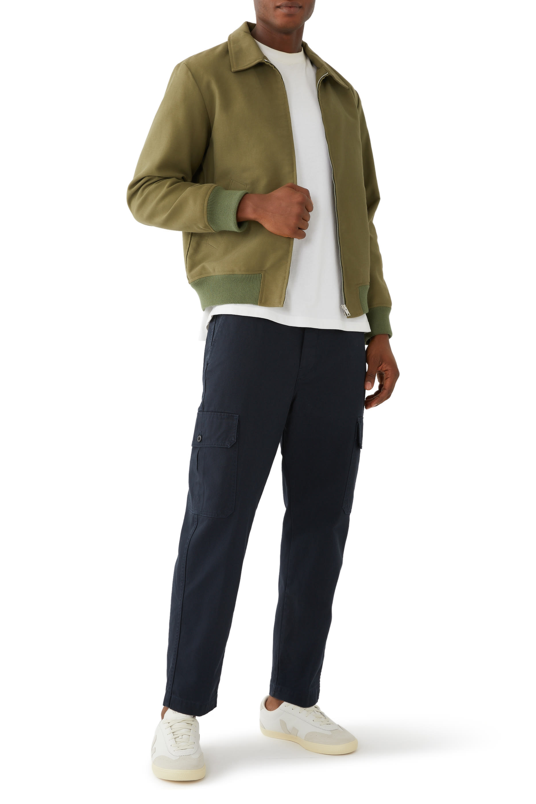 Regular-Fit Tricotine Trousers