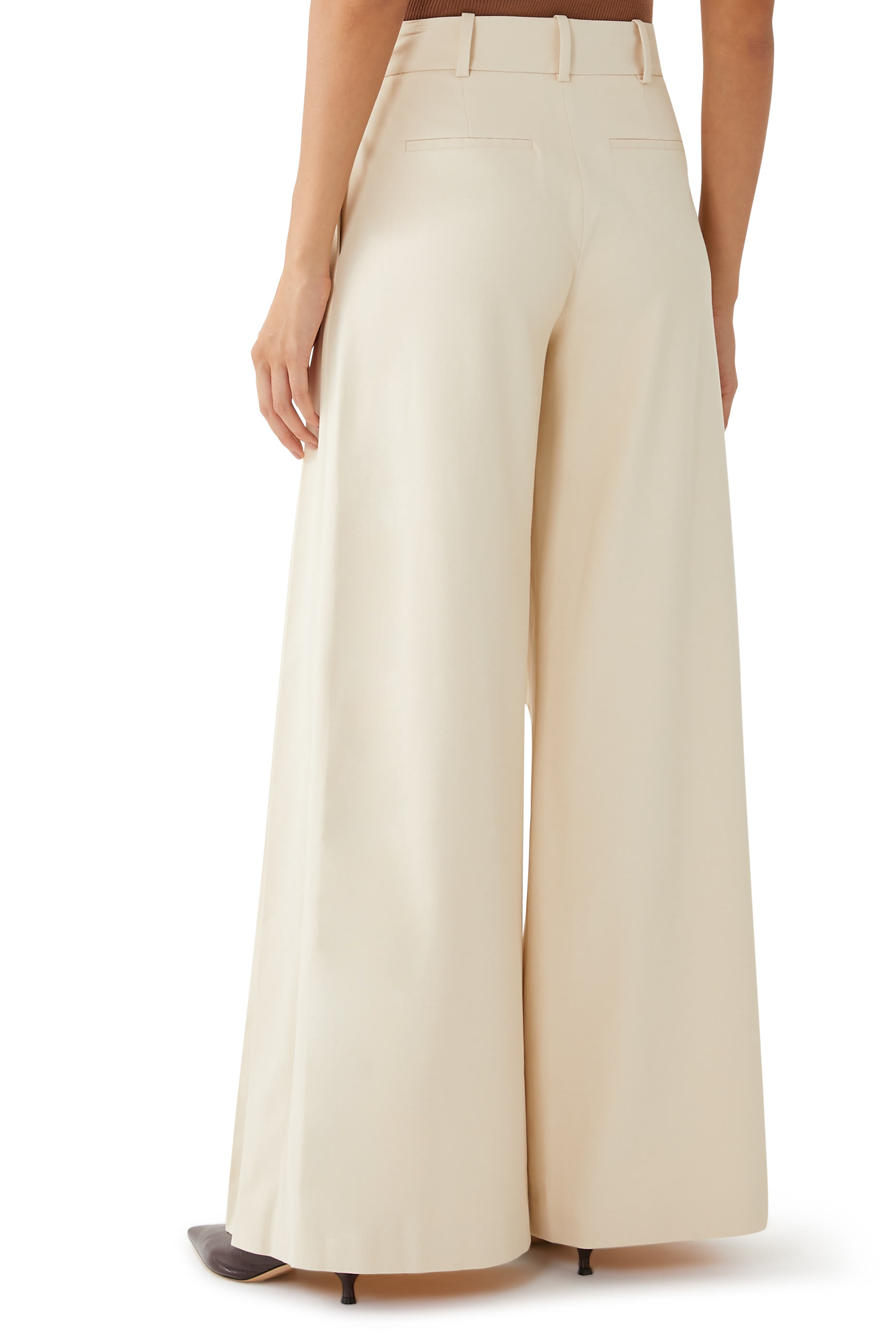 Simon High Rise Wide Leg Pleated Pants