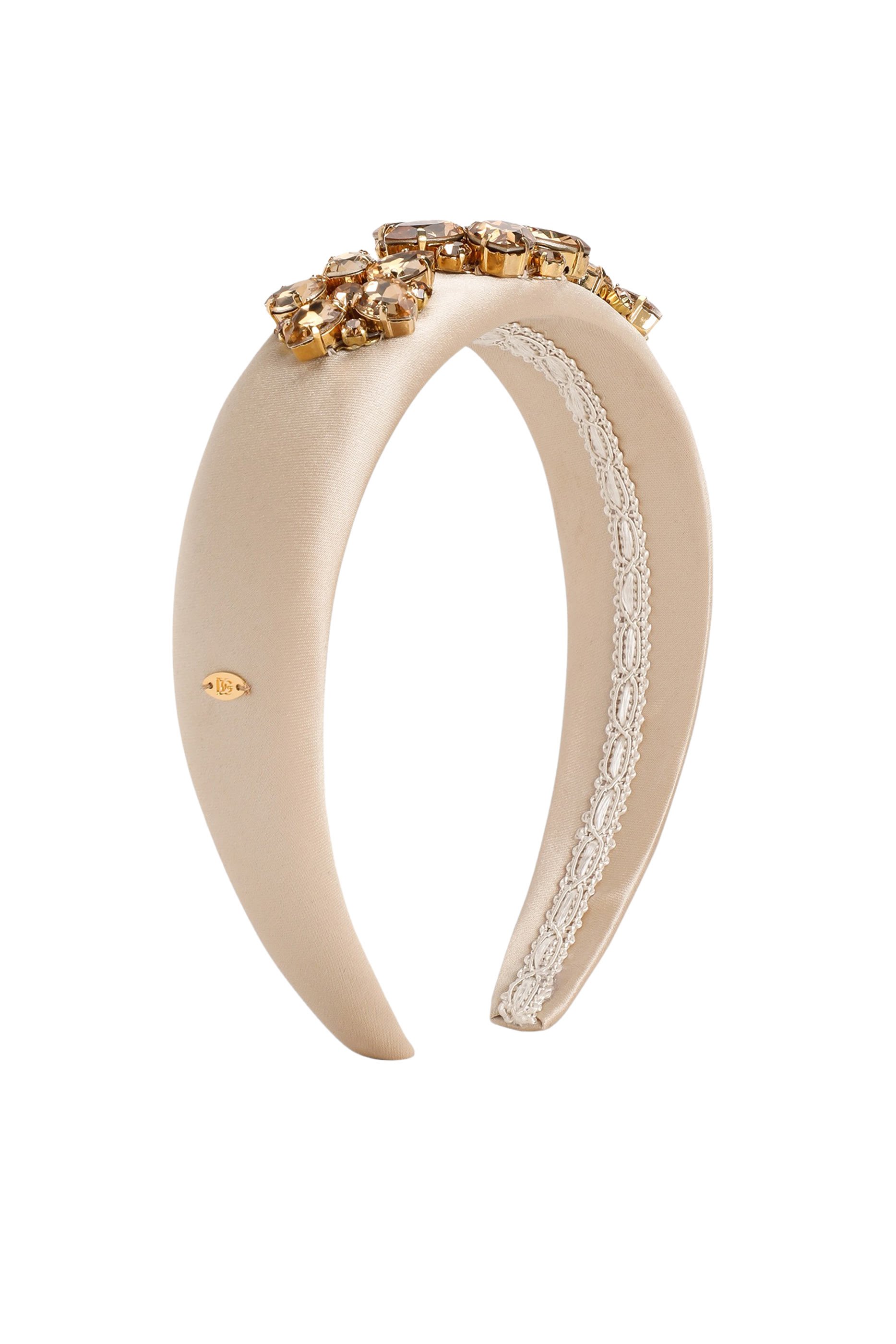 Kids Satin Headband with Brooches