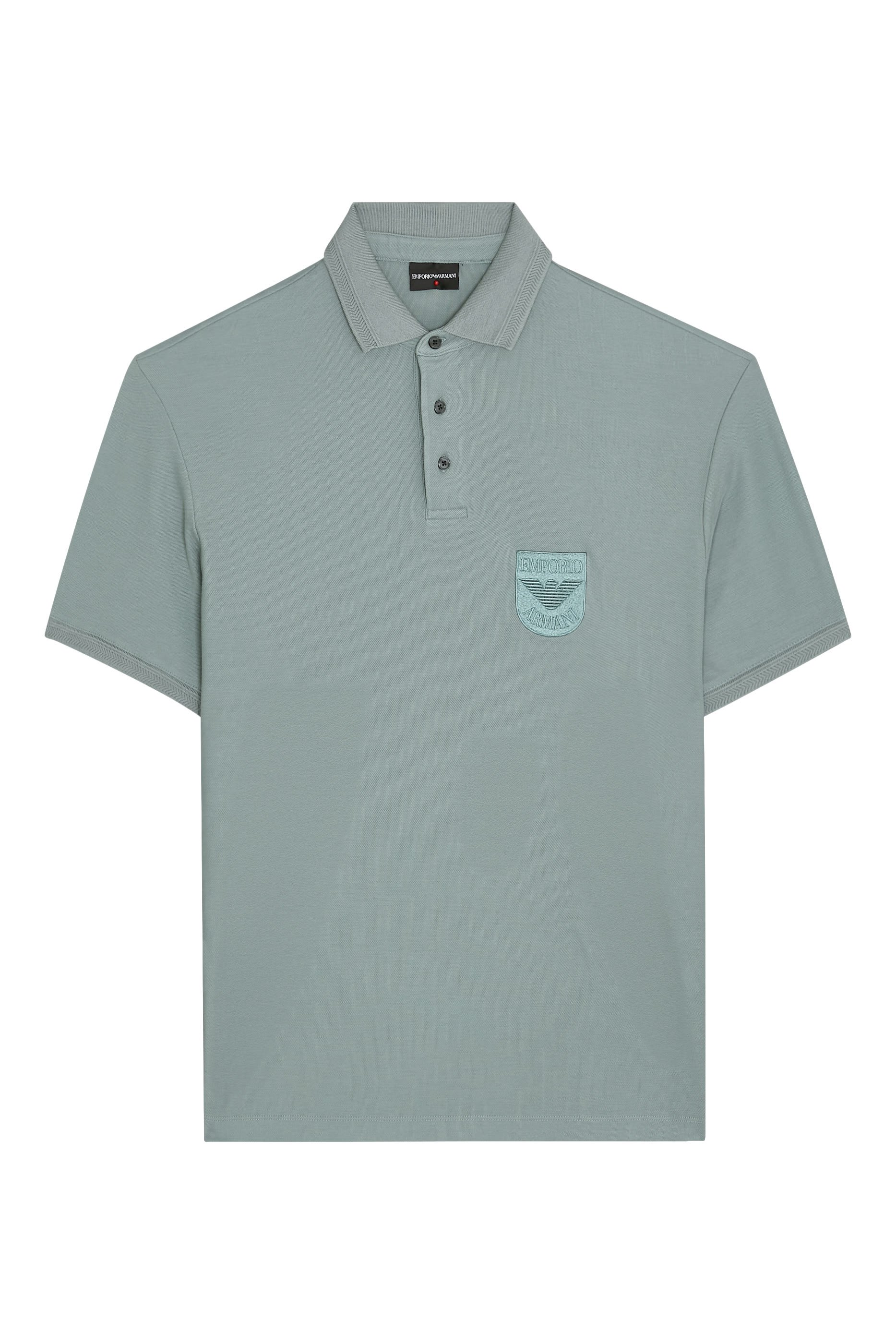 Eagle Patch Piqué Jersey Polo Shirt