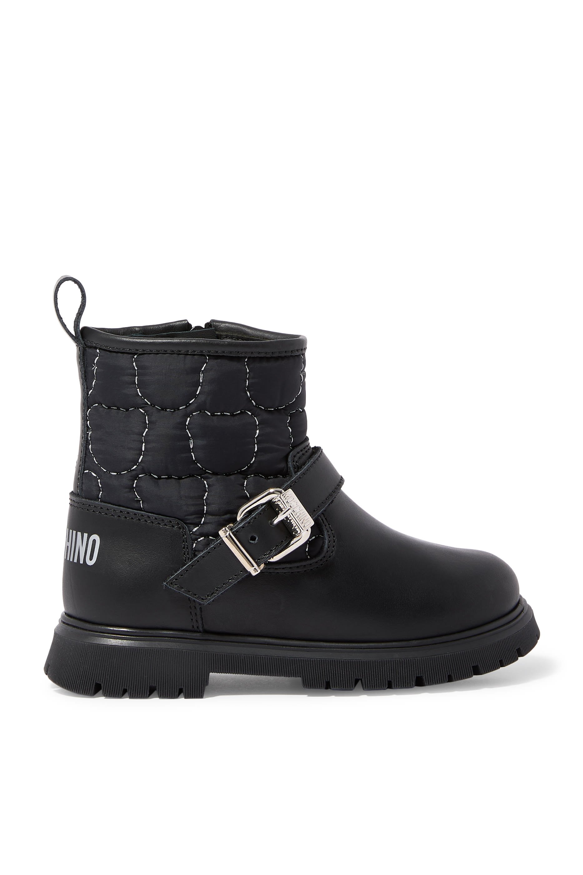 Kids Quilted Teddy Ankle Boots