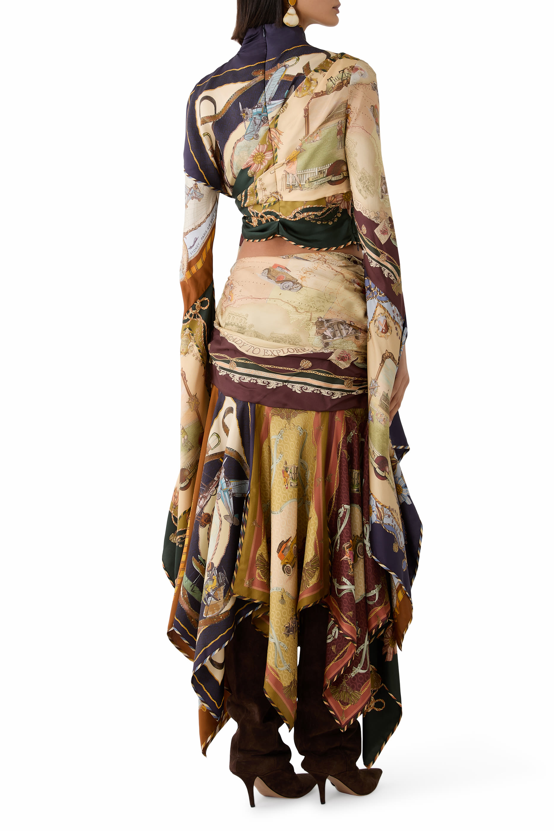 Valiant Draped Scarf Top 