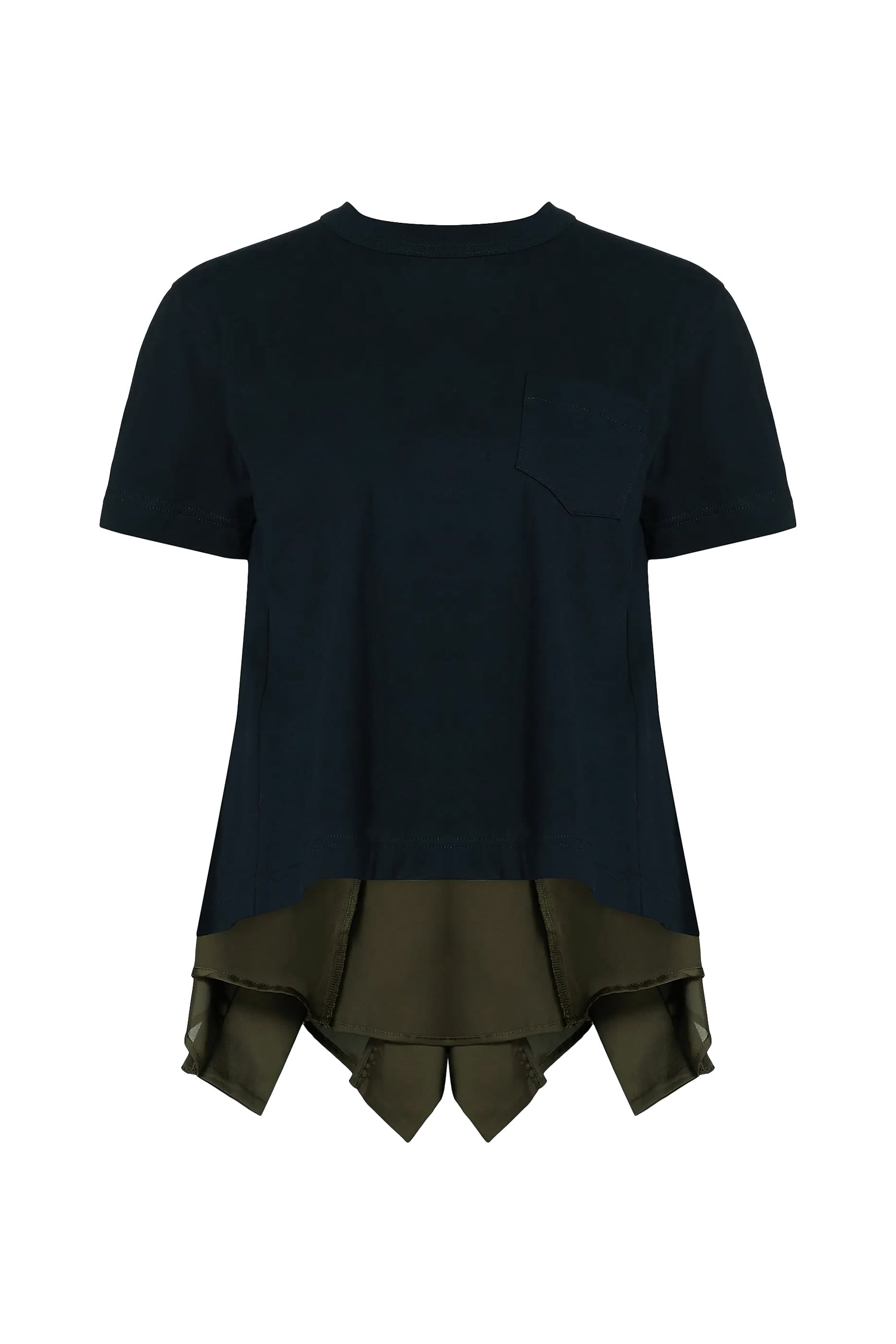 Satin x Cotton Jersey T-shirt