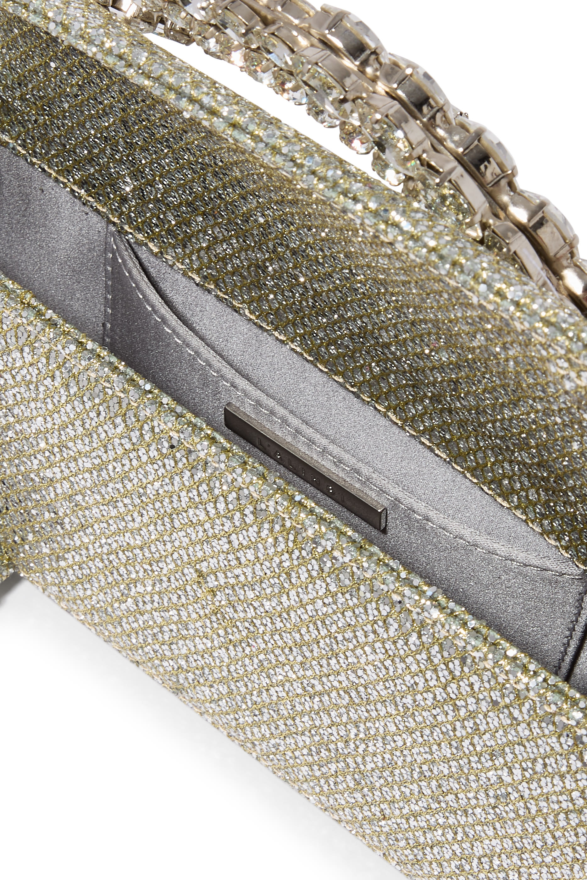 Karma Stone-Encrusted Lace Clutch