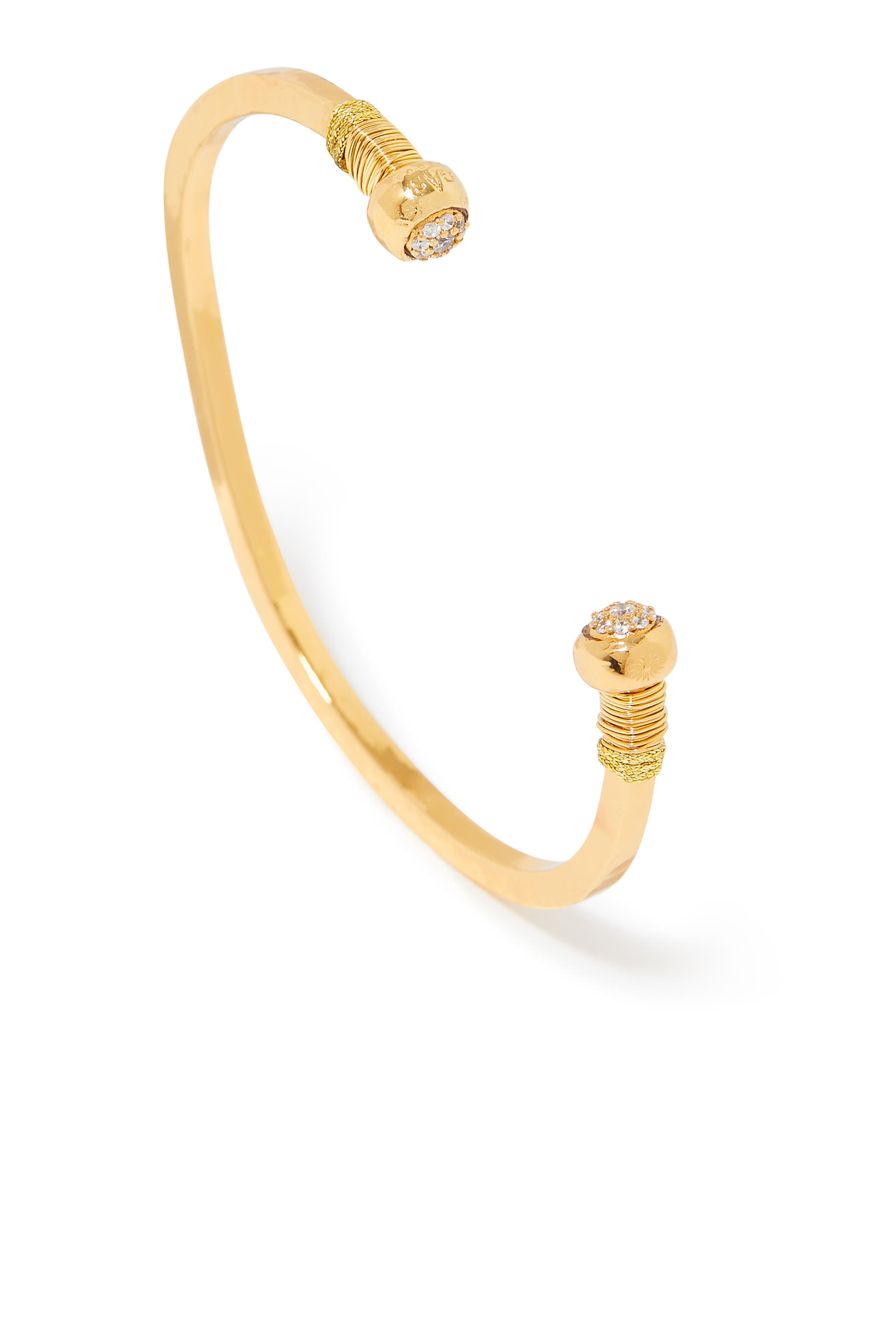 Sari Bracelet, Gold-Plated Metal and Crystals