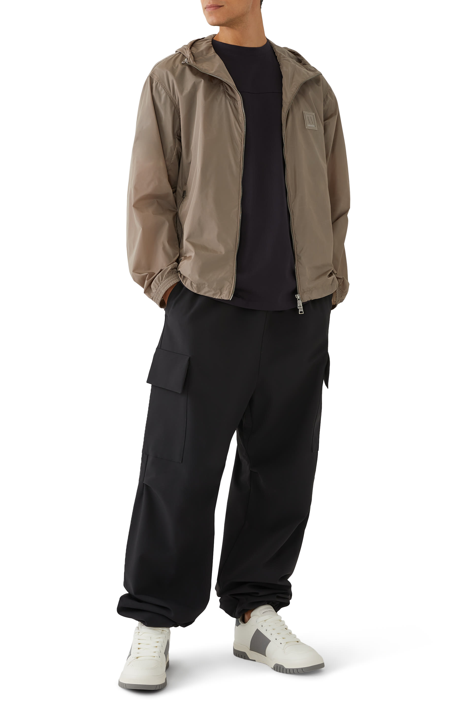 Logo Hooded Blouson Jacket