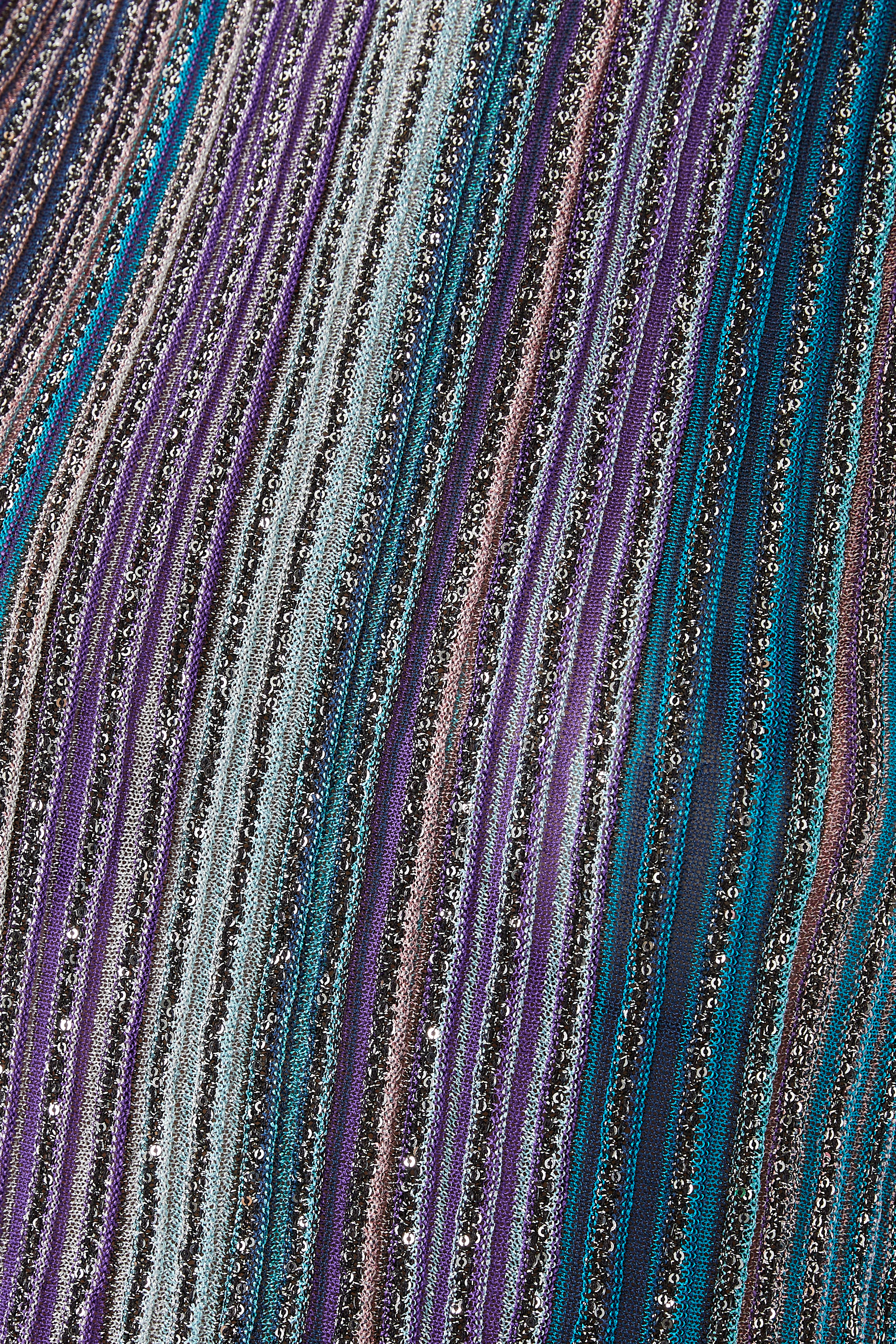 Partialized Sequinned Knit Sleeveless Top 