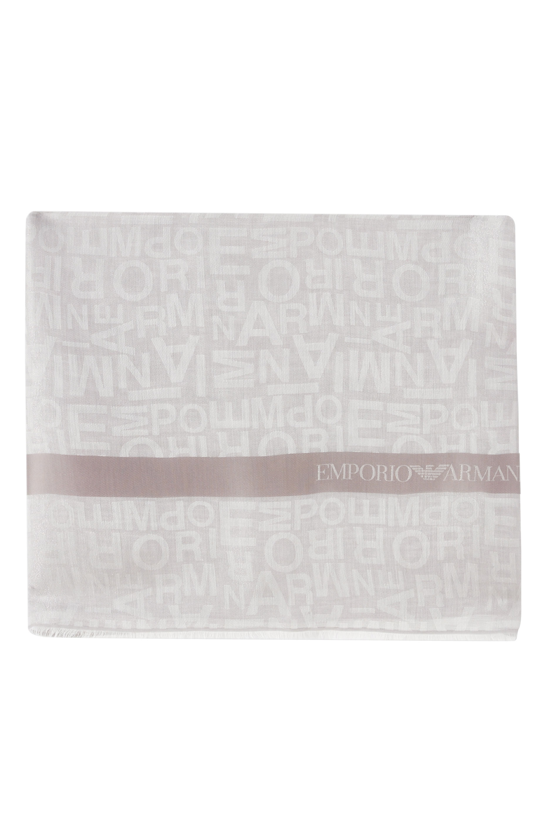 Modal Blend Stole with Lurex & Jacquard Lettering Scarf