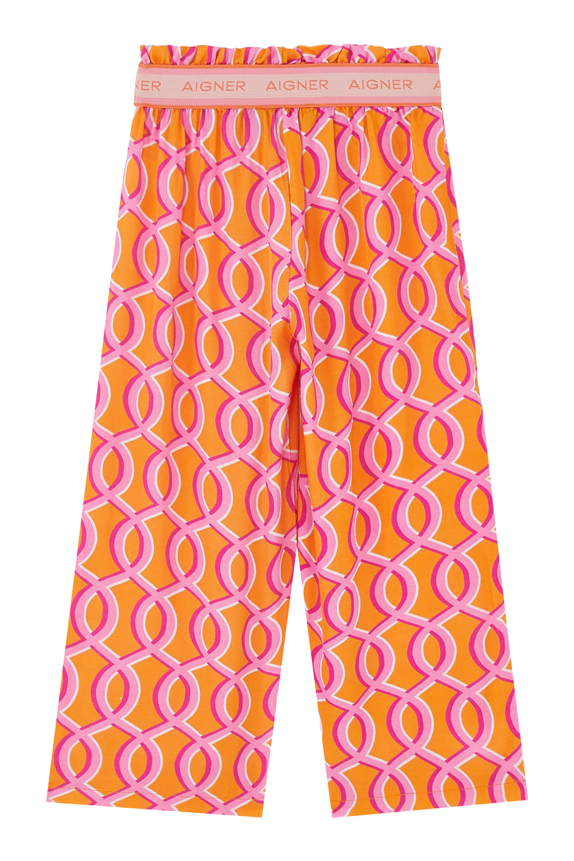 Kids Patterned Wide-Leg Trousers