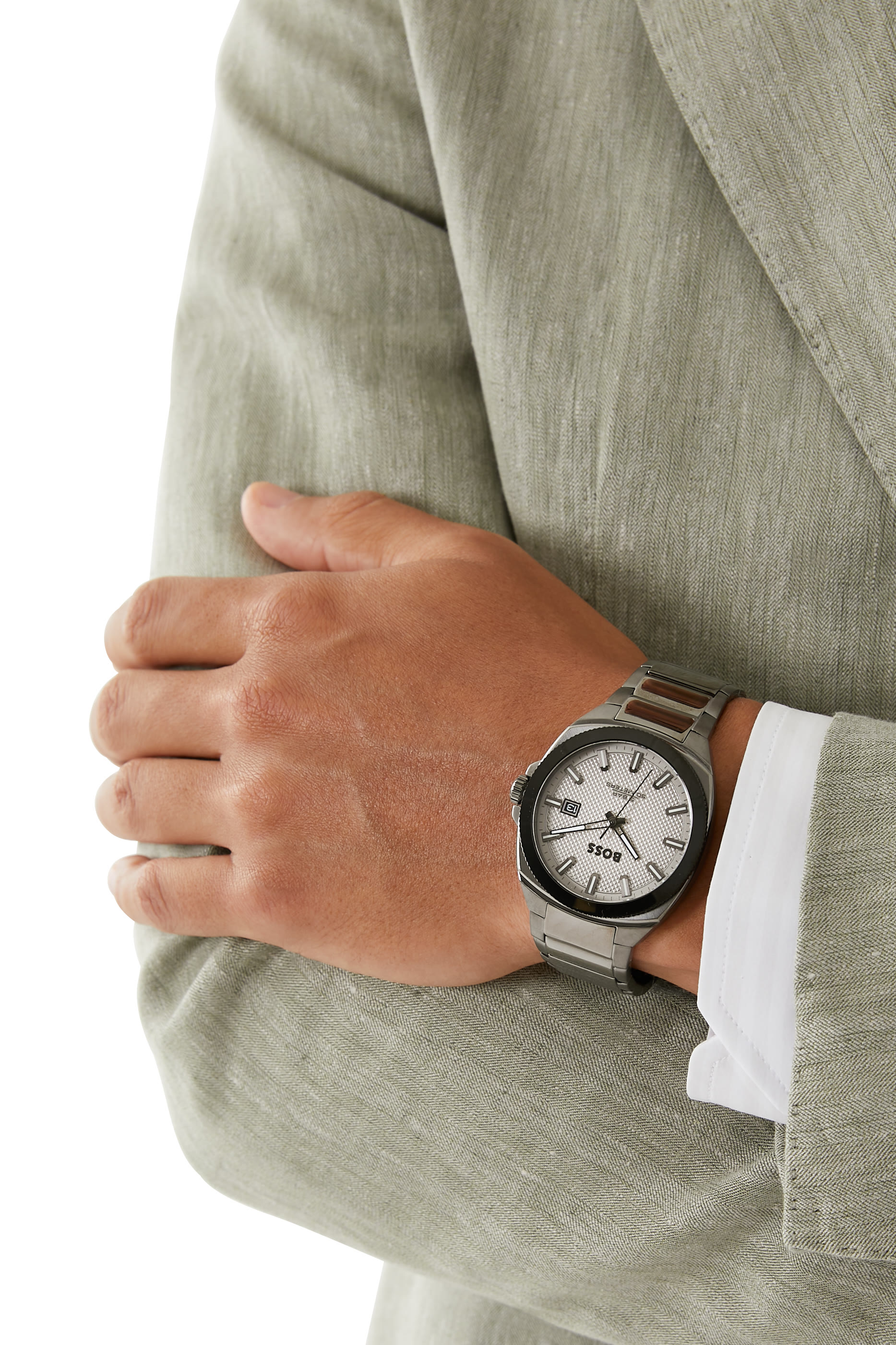 Walker Grey Link-Bracelet Watch